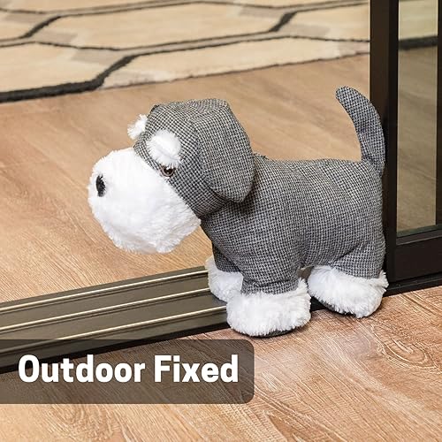 Vista 25 de SWISSELITE Bonito tope de puerta con peso decorativo para el hogar y la oficina, diseño de animales compactos con tela suave Búho marrón y gris