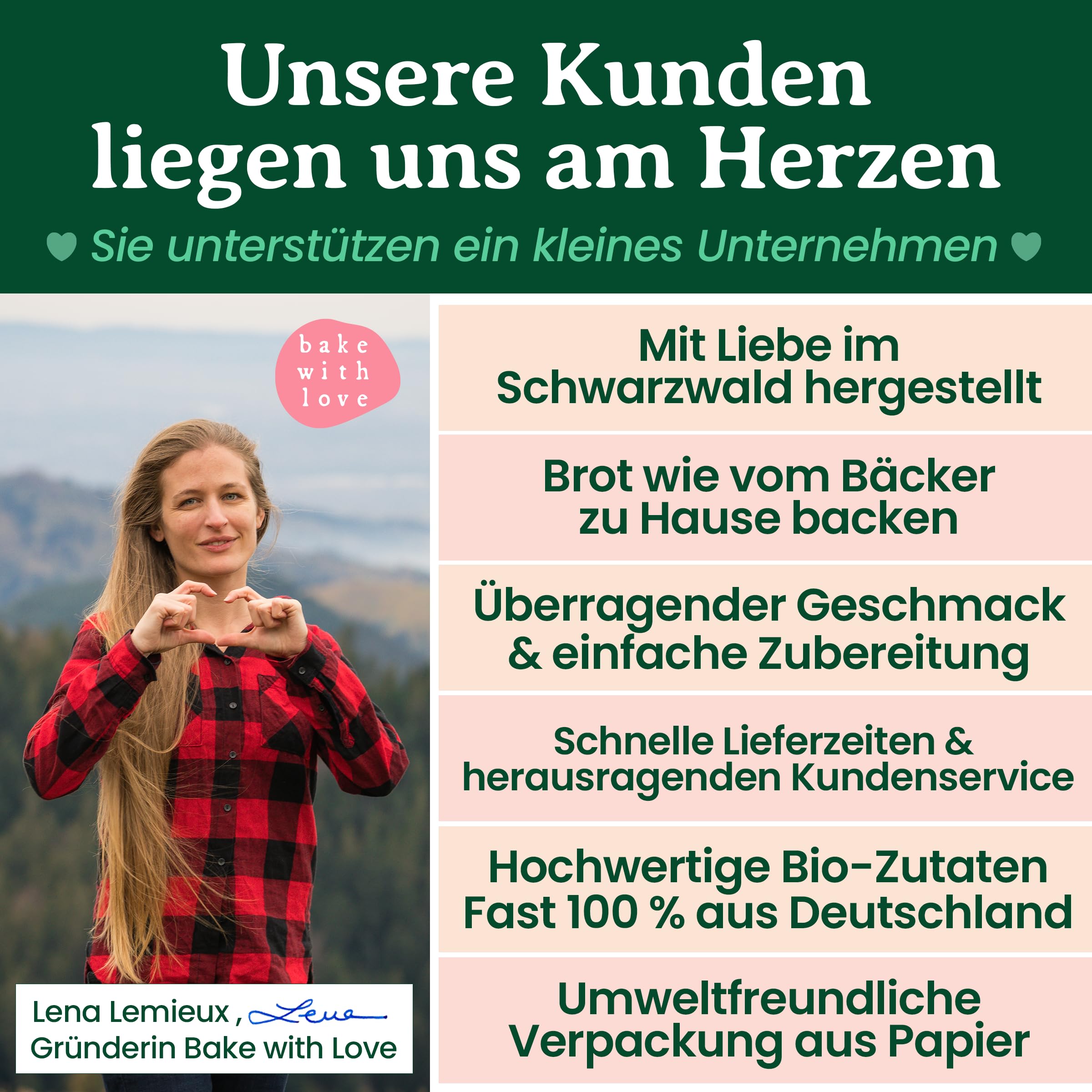 Bake with Love Bio Dinkel Brotbackmischung Dinkel-Kruste - 100% Dinkelmehl ohne Weizen - Brot backen mit Sauerteig - ohne Zusatzstoffe - für Brotbackautomat & Ofen - 1er Pack