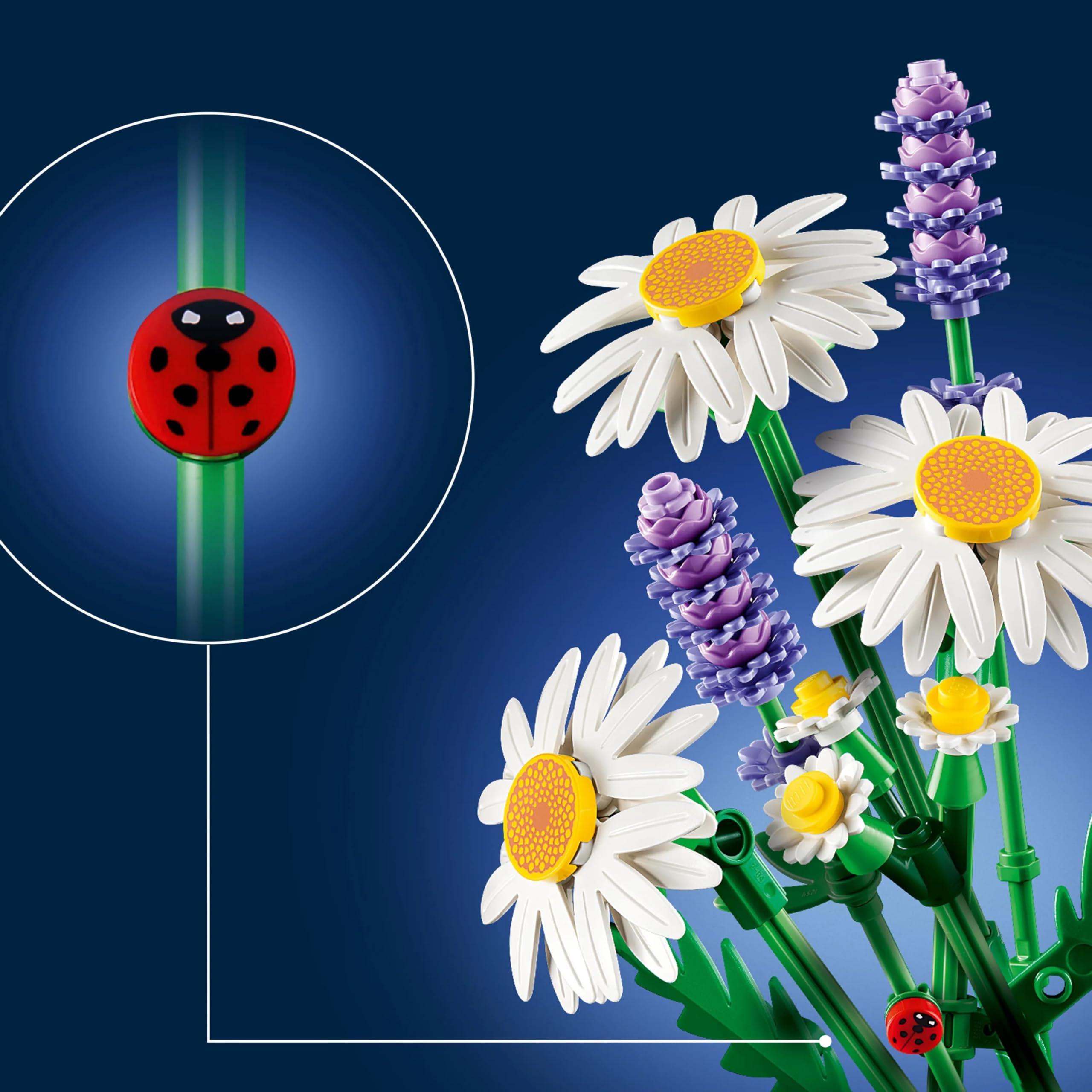 LEGO Botanicals Daisies - Flower Decor Building Set for Kids - Gift for Girls and Boys 11508 — Amazon image 6