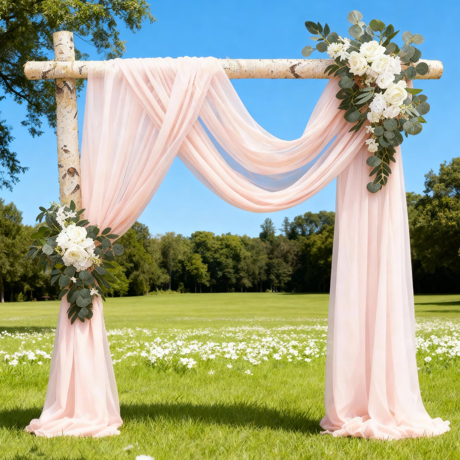 Alaoo Pink Tulle Fabrics, 5Mx160CM Pink Mesh Netting Fabric, Wedding Decoration Mesh for Present Wrapping DIY Sewing Crafts Wedding Party Decorations — image 1