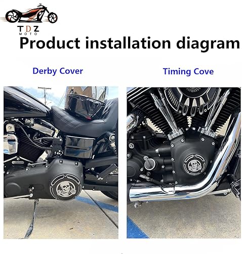 Miniatura 8 de TDZ - Cubiertas de sincronización Derby para Harley Touring Road King Electra Glide Street Glide Road Glide Tri Glide Dyna Softail (modelos Harley