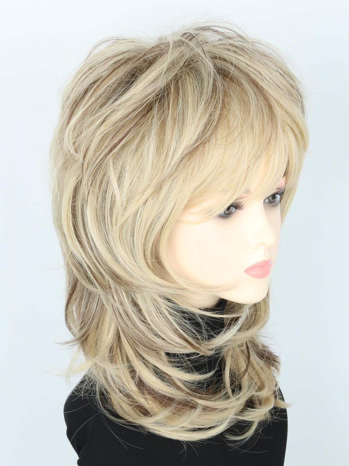Unisex Long Fluffy Laminated Natural Straight Hair Wave Curl Wigs for 70s 80s Rock Mullet Wig Halloween Costume Cosplay Party Wig - Image 3