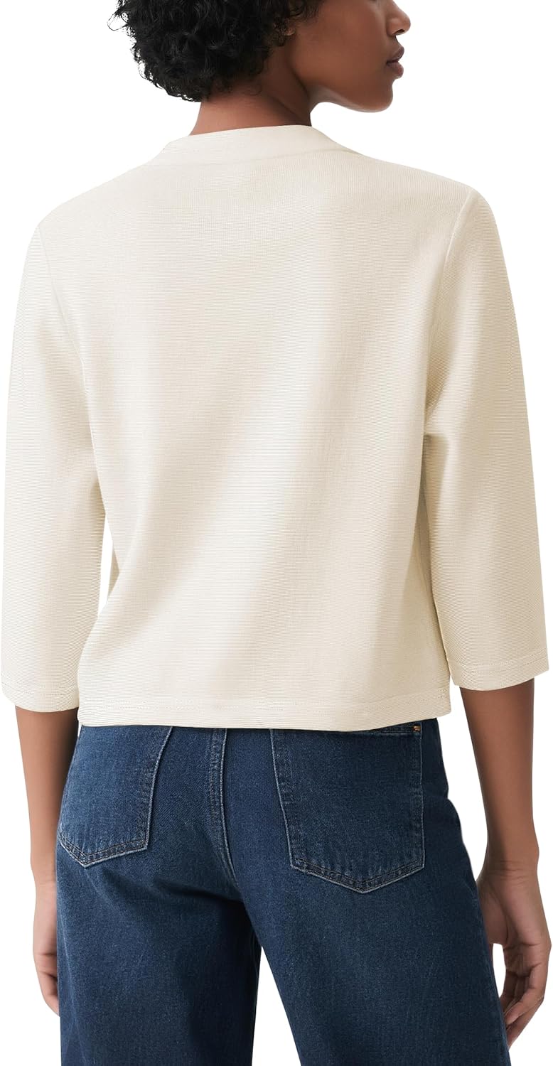 Urban CoCo Women's 3/4 Sleeve Cropped Cardigan Casual Open Front Cover Up - Image 4