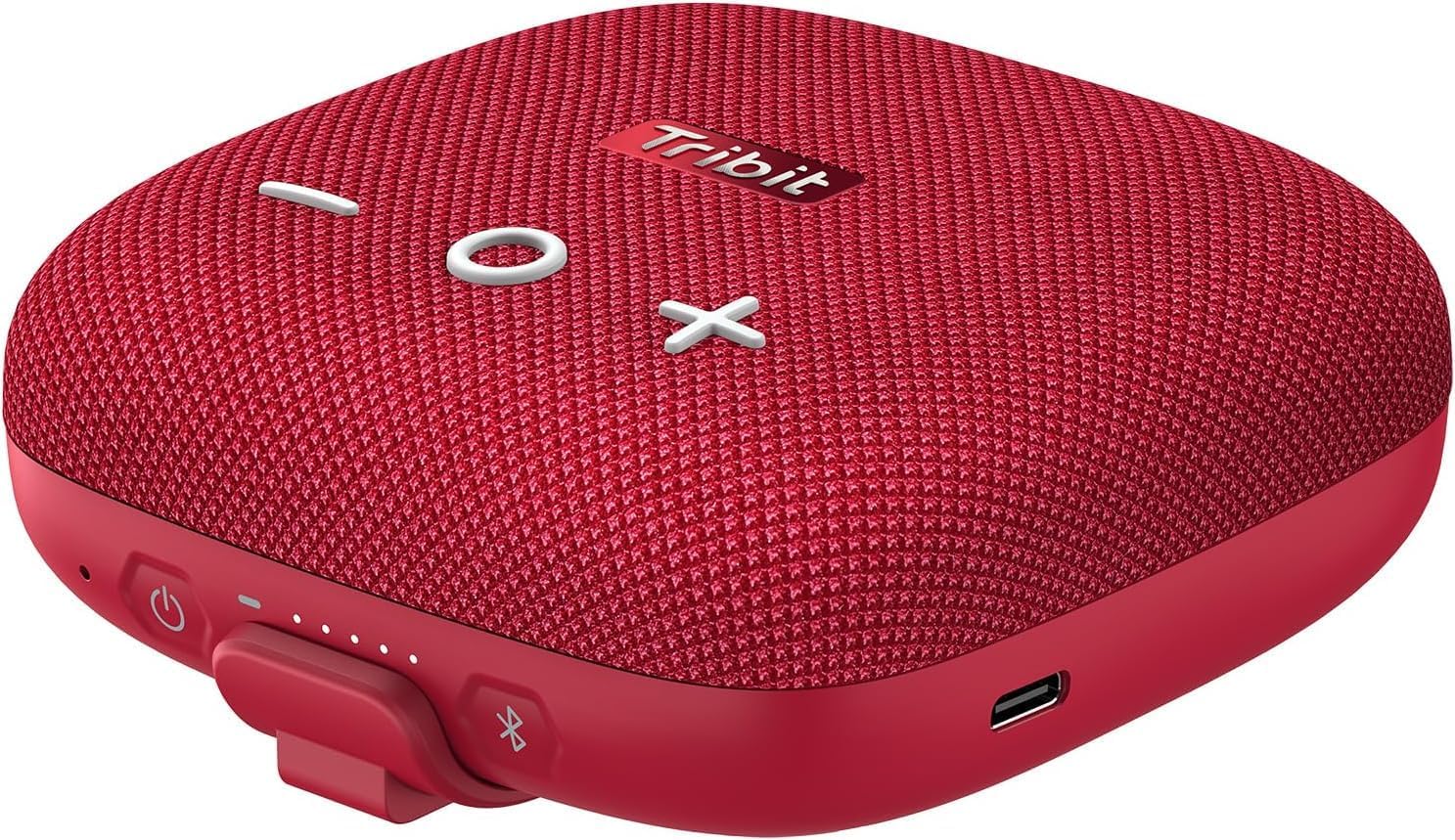 Tribit StormBox Micro 2 Portable Bluetooth Speaker, Bluetooth 5.3 Speakers with XBass, IP67 Waterproof, 12H Playtime Long Battery Powerbank for Outdoor Camping Biking (Red)