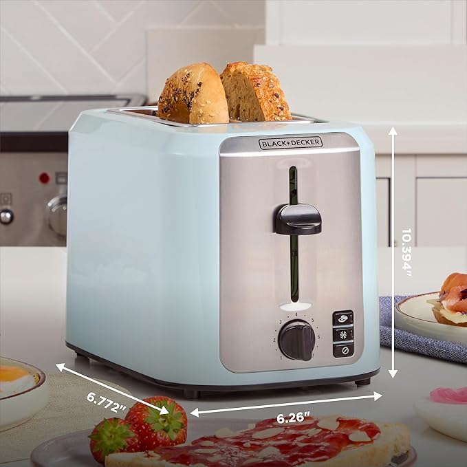 TOSTADORA 2 REBANADAS BLACK+DECKER AZUL miniatura 3