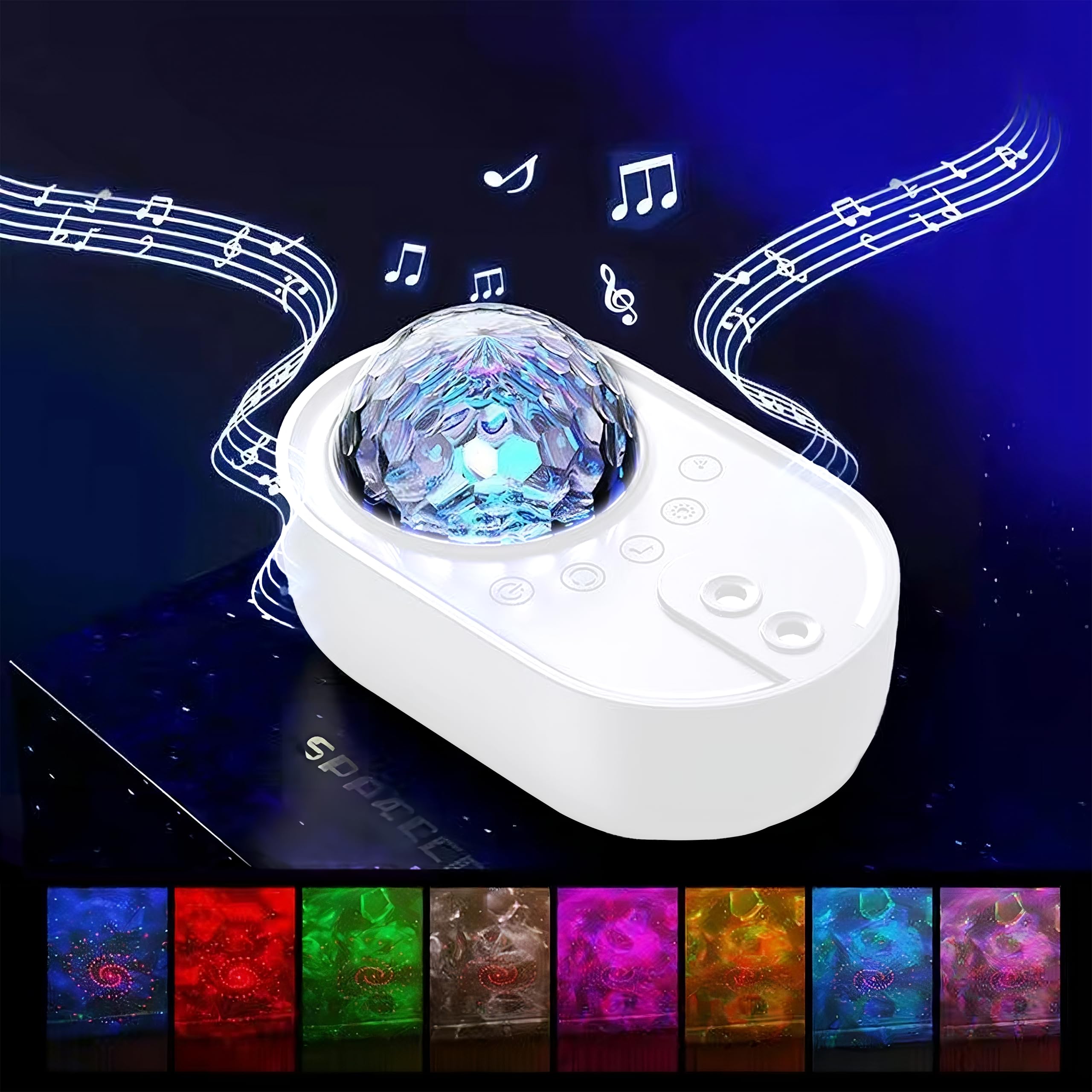 Retoo Proyector de cielo estrellado, luz nocturna con altavoz de música Bluetooth, proyector de luz de estrellas con mando a distancia, Galaxy Planetarium, lámpara de estrella para decoración