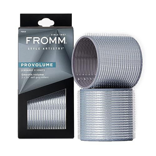 Fromm ProVolume - Rodillos térmicos iónicos de cerámica de 2.5 pulgadas, 2 unidades, rizadores de pelo grandes de calidad de salón para cabello