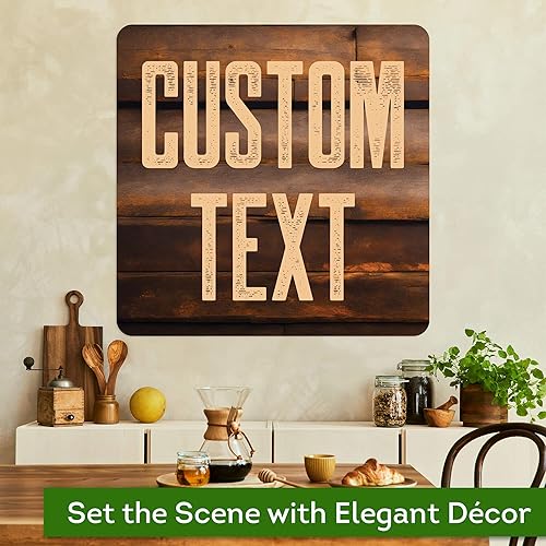 Miniatura 1034 de My Sign Center - Letrero personalizado, 11 colores de fuente, 13 estilos de fuente, 4 opciones de agujero, 22 tamaños, 8 x 32 pulgadas, sin óxido,