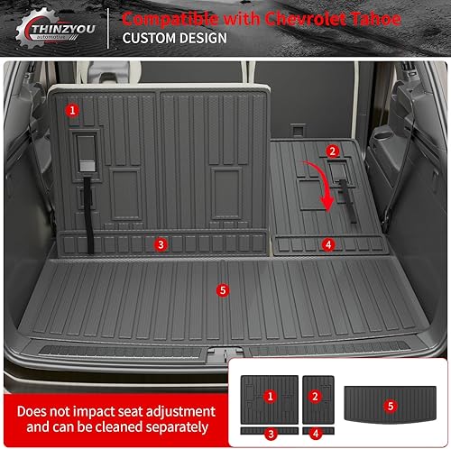 Vista 177 de Alfombrilla de carga compatible con Nissan Pathfinder 2022-2024 2025, forro de carga TPE para todo tipo de clima, accesorios Pathfinder 2023
