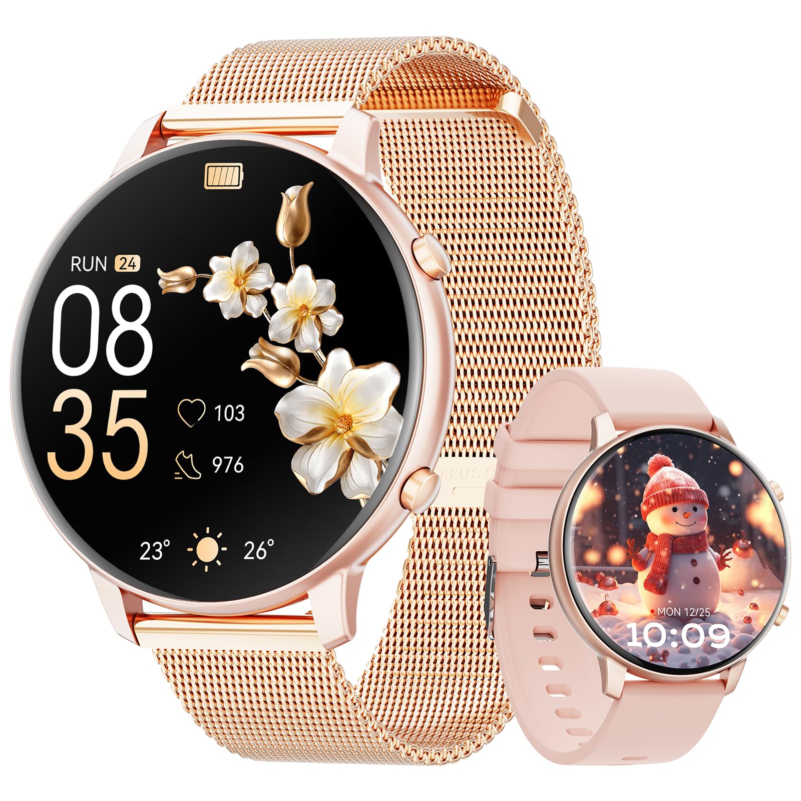Hwagol Smartwatch unisex con touchscreen da 1,39 pollici, con chiamate Bluetooth, orologio da donna e uomo, con oltre 140 modalità sportive, SpO2, cardiofrequenzimetro, monitoraggio del sonno