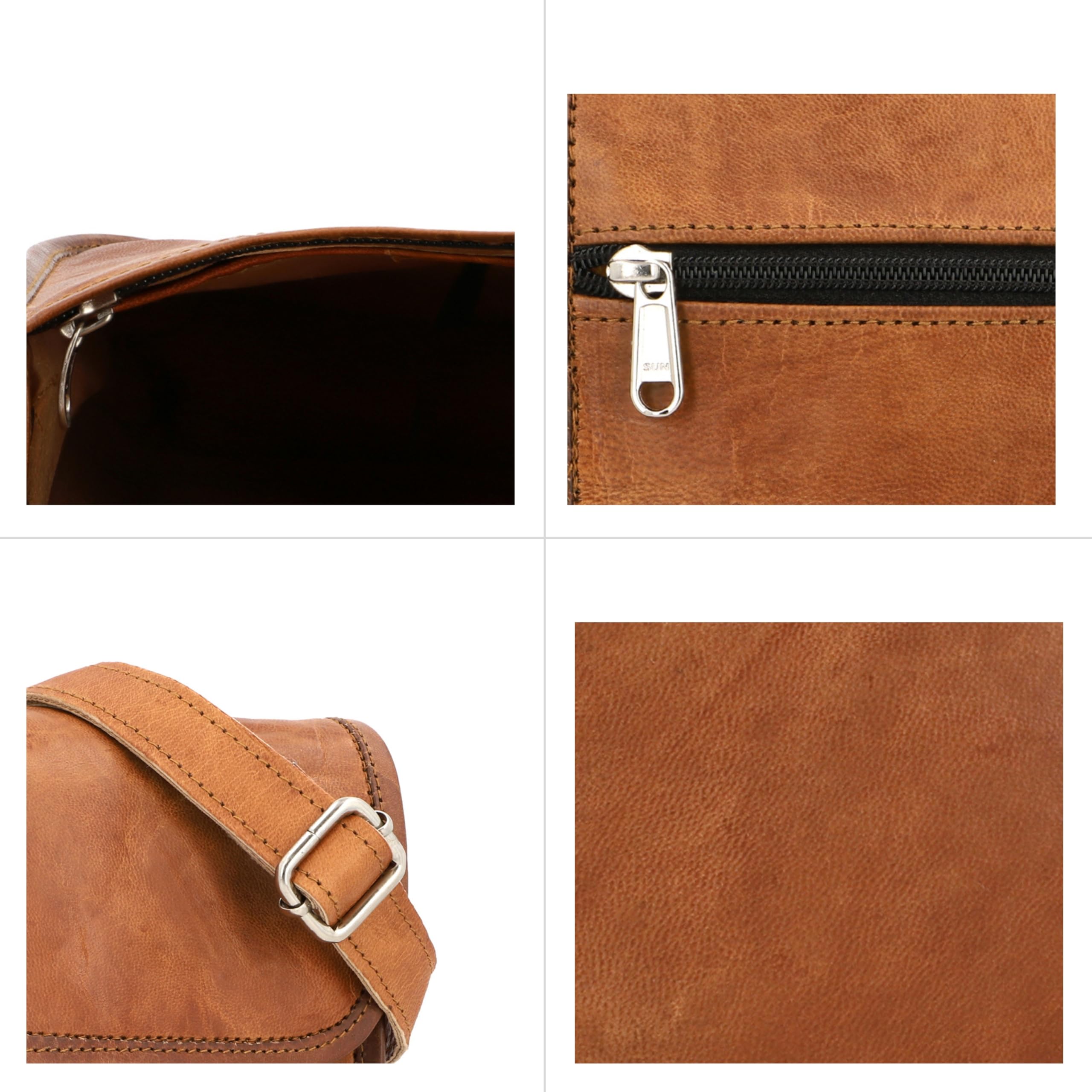 Gusti Cuero nature "Garan" Bolso Bandolera Auténtico Tablet 7,9" Universidad Trabajo Tiempo Libre Vintage Retro Mujer Piel de Cabra Marrón K66b
