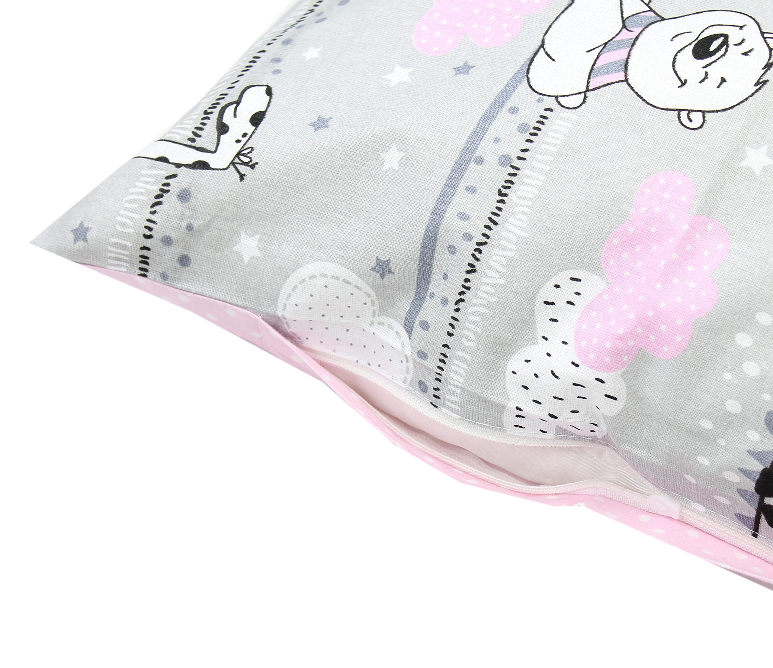 TupTam Children's Decorative Pillow Case Double Sided Design, Bear Pink, 40 x 60 cm, 40 x 60 cm (Pack of 1) - Image 4