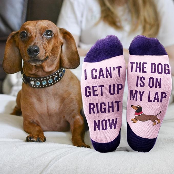 Calcetines divertidos con perro para hombre o mujer miniatura 7