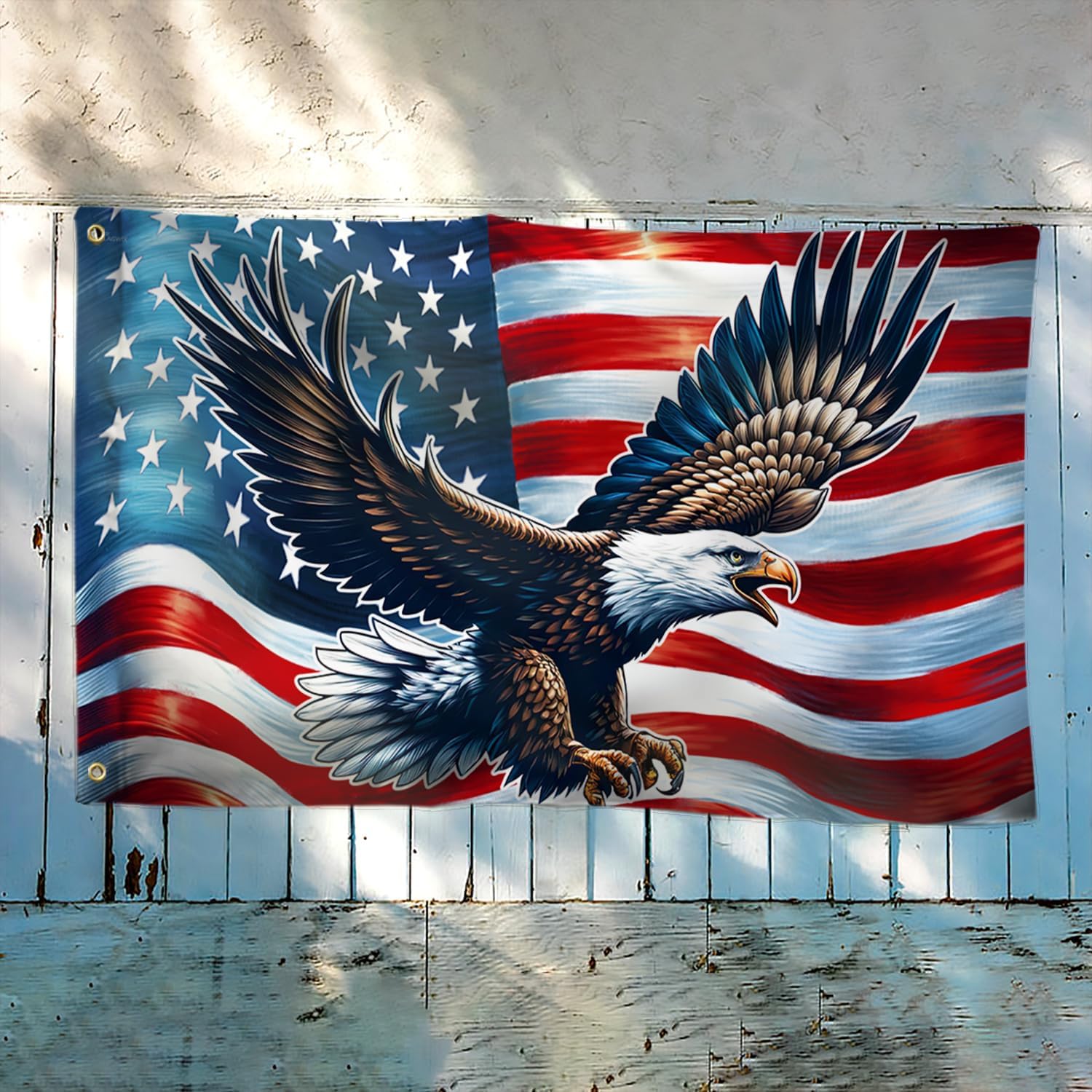 FLAGWIX American Eagle Flag for 4th of July Decorations - American Flags for Outside 3x5 ft - Veteran Gifts for Men Women, Veterans Day Memorial Day Decorations for Garden Decor - Image 6