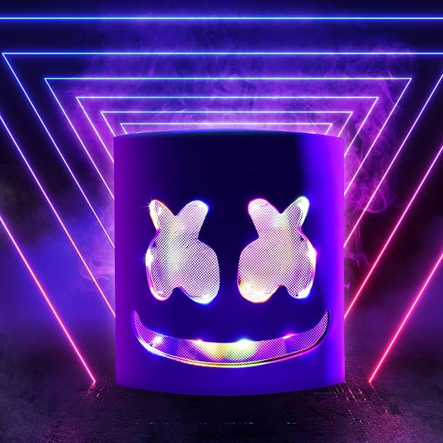 DJ LED Mask For Kids Adult Glowing Mask Music Festival Light Up Helmet Mask Halloween Costumes Cosplay Party Props