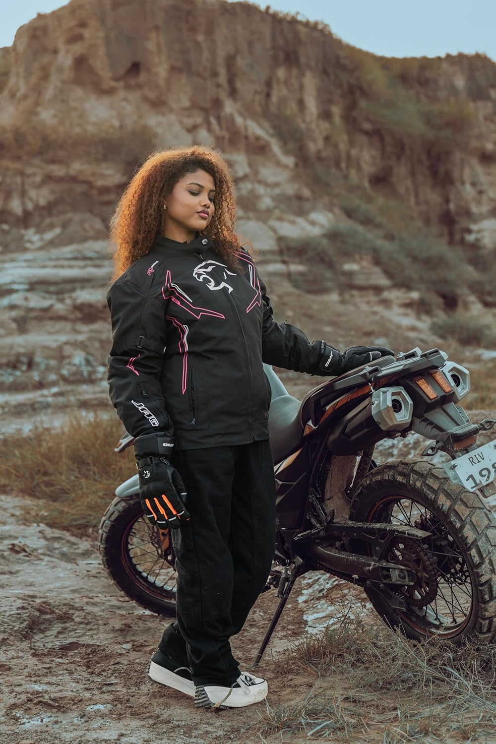 J.A.G. Adventure Motorcycle Jacket for Women | CE Armored All Season Lightweight Riding Dual Sport Jacket with Cordura Fabric