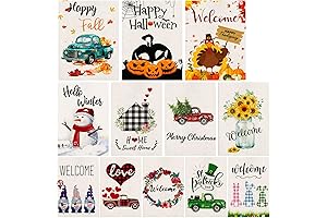 AKIT 12 Seasonal Garden Flags Set
