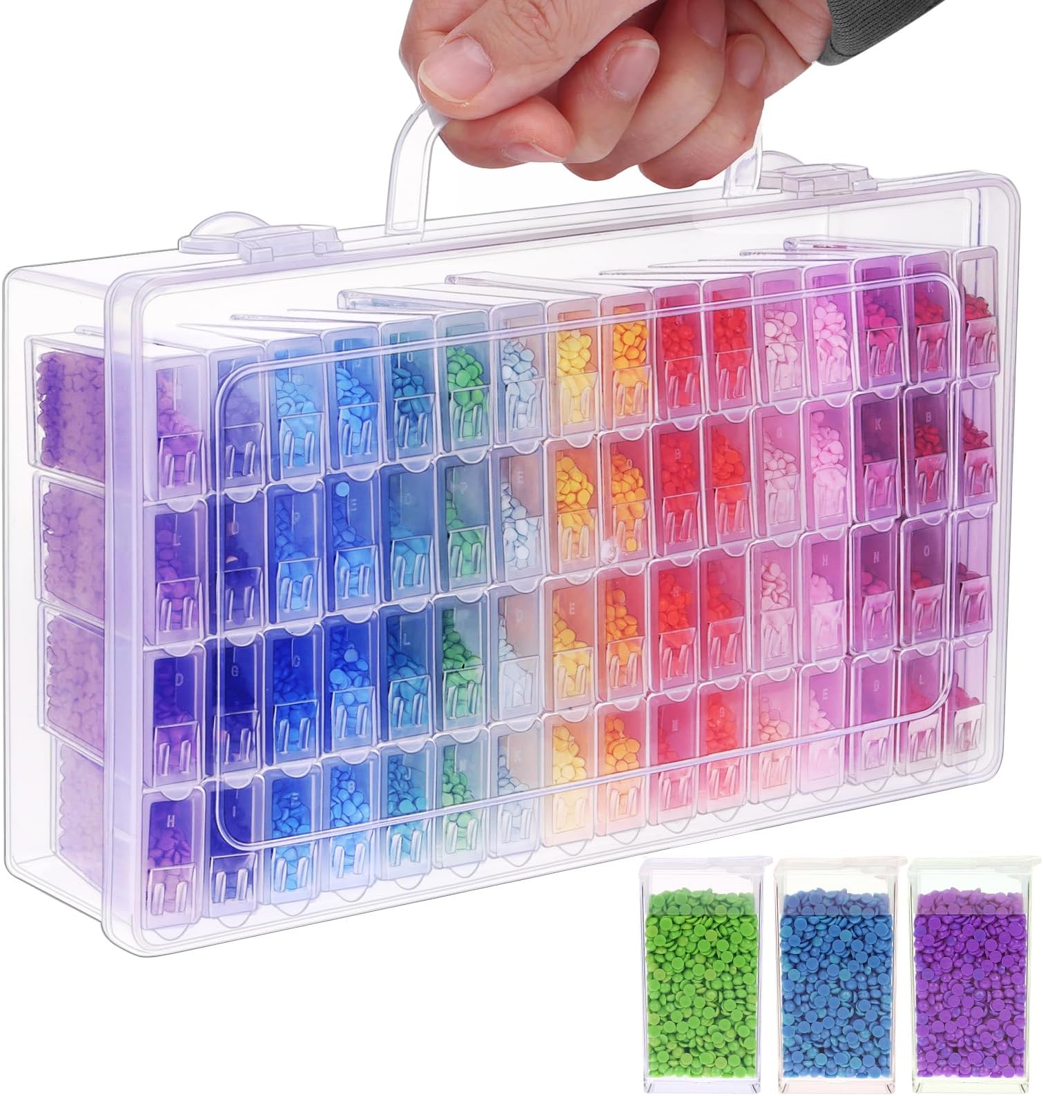 1pcs 64 Grids Diamond Painting Storage Containers
