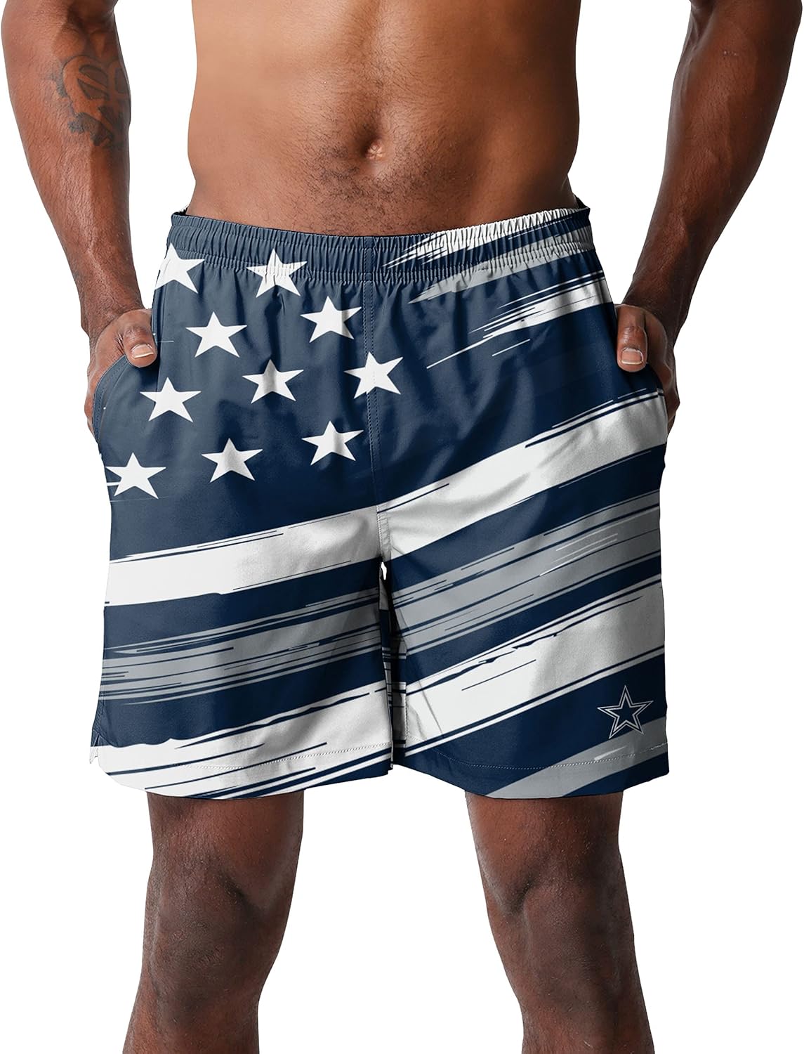 FOCO Men's NFL Team Logo Bathing Suit Swim Trunks