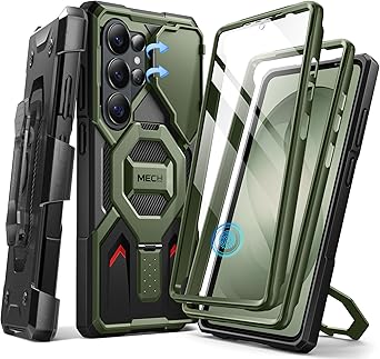 TONGATE for Samsung Galaxy S26 Ultra Case with Magnetic Stand, Compatible with Magsafe, [Camera Cover & 2 Front Frames][Military Drop Protection] S26Ultra Case with Belt Clip & Screen Protector, Green