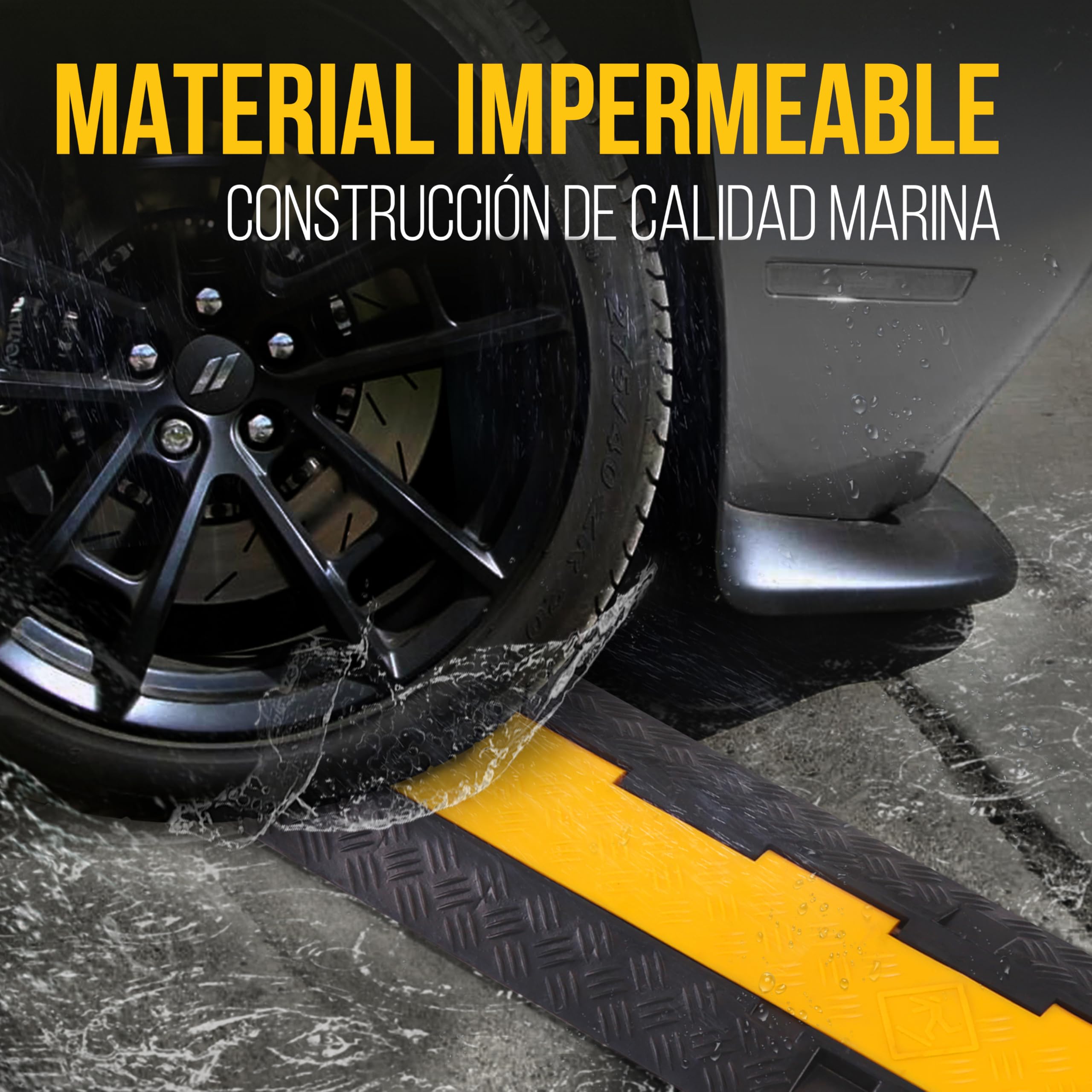 Pyle Cubre Cables Suelo, Pasacable, Canaleta, Interiores, Exteriores, Soporte de 907kgs, Tapa Superior Abatible, Diseño de 2 Canales, Protector de mangueras de Alta Resistencia, Seguro