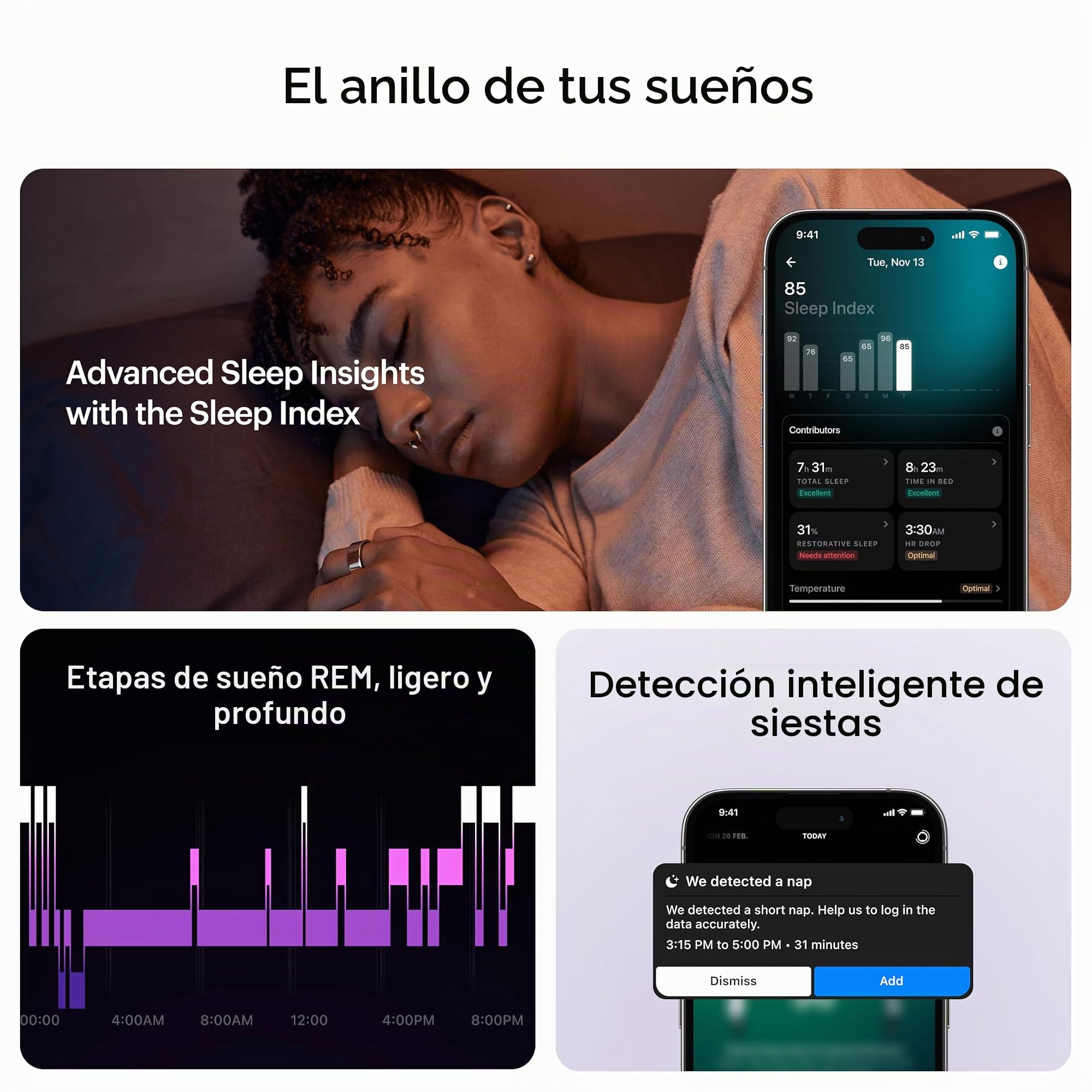 ULTRAHUMAN Ring Air: Rastreador de sueño y Actividad física, Anillo Inteligente para Mujeres y Hombres, Sin Tarifa de aplicación para Funciones estándar