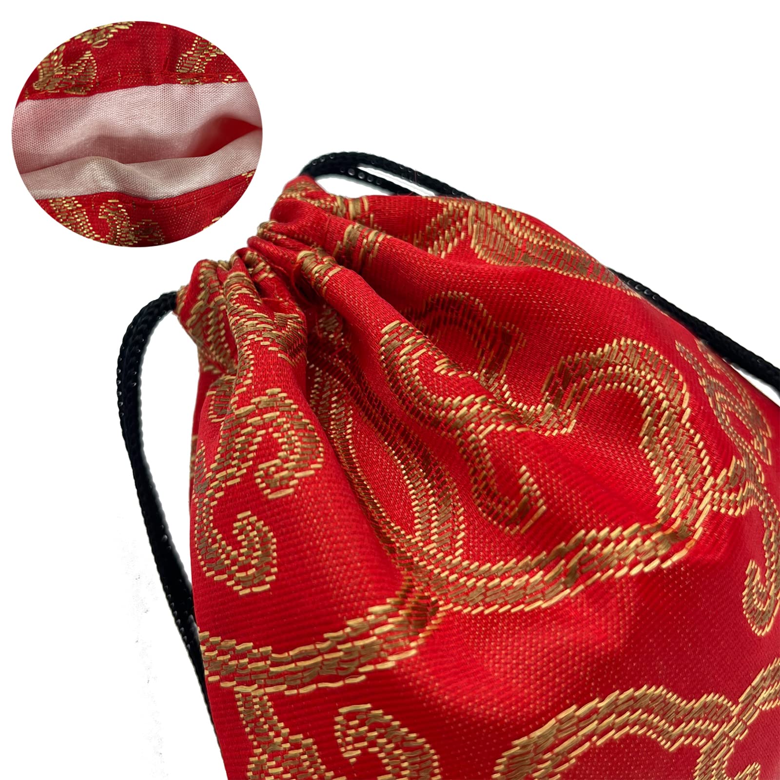 24 Pezzi Borsa per Gioielli con Coulisse Collana di Ricamo Borsa per Gioielli Sacchetto Regalo Piccolo per Collana