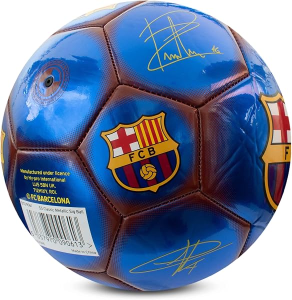 Hy-Pro Officially Licensed Classic Signature Football, Metallic, Size 5, Training, Match, Merchandise, Collectible for Kids and Adults - 4