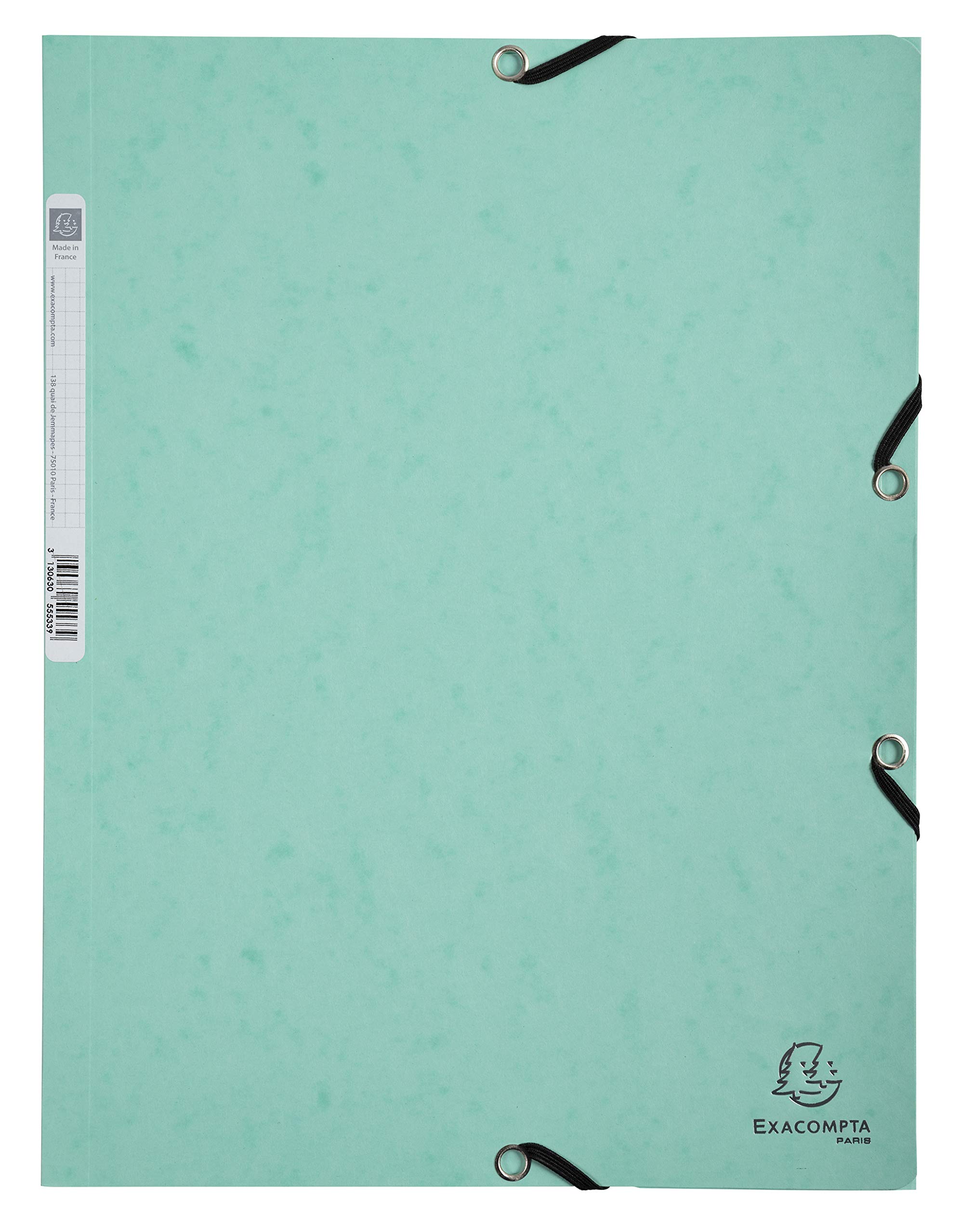 Exacompta - Carpeta elástica (tamaño A4, 25 unidades), color verde pastel