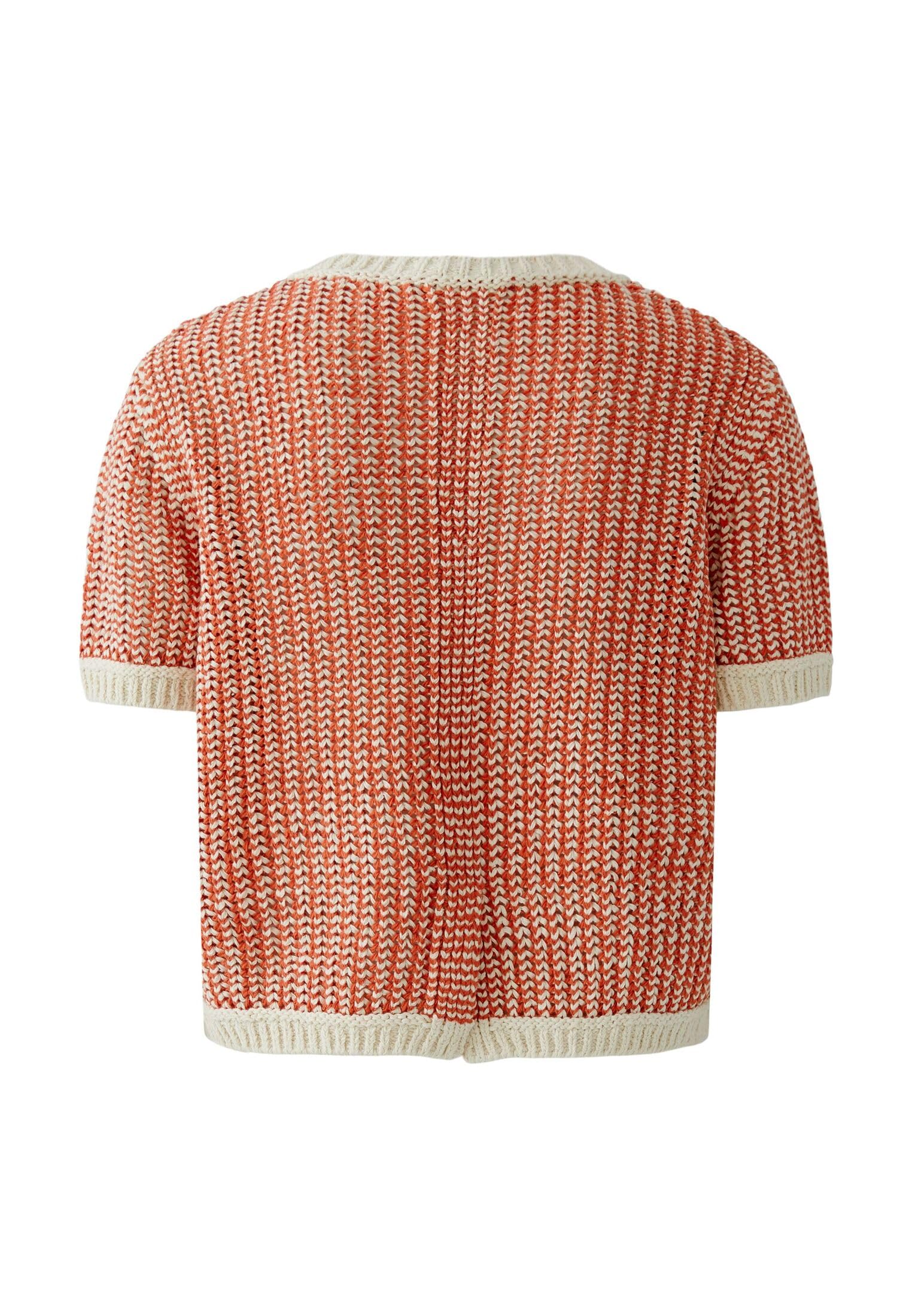 Oui Damen Pullover lässig geschnitten Bi Color