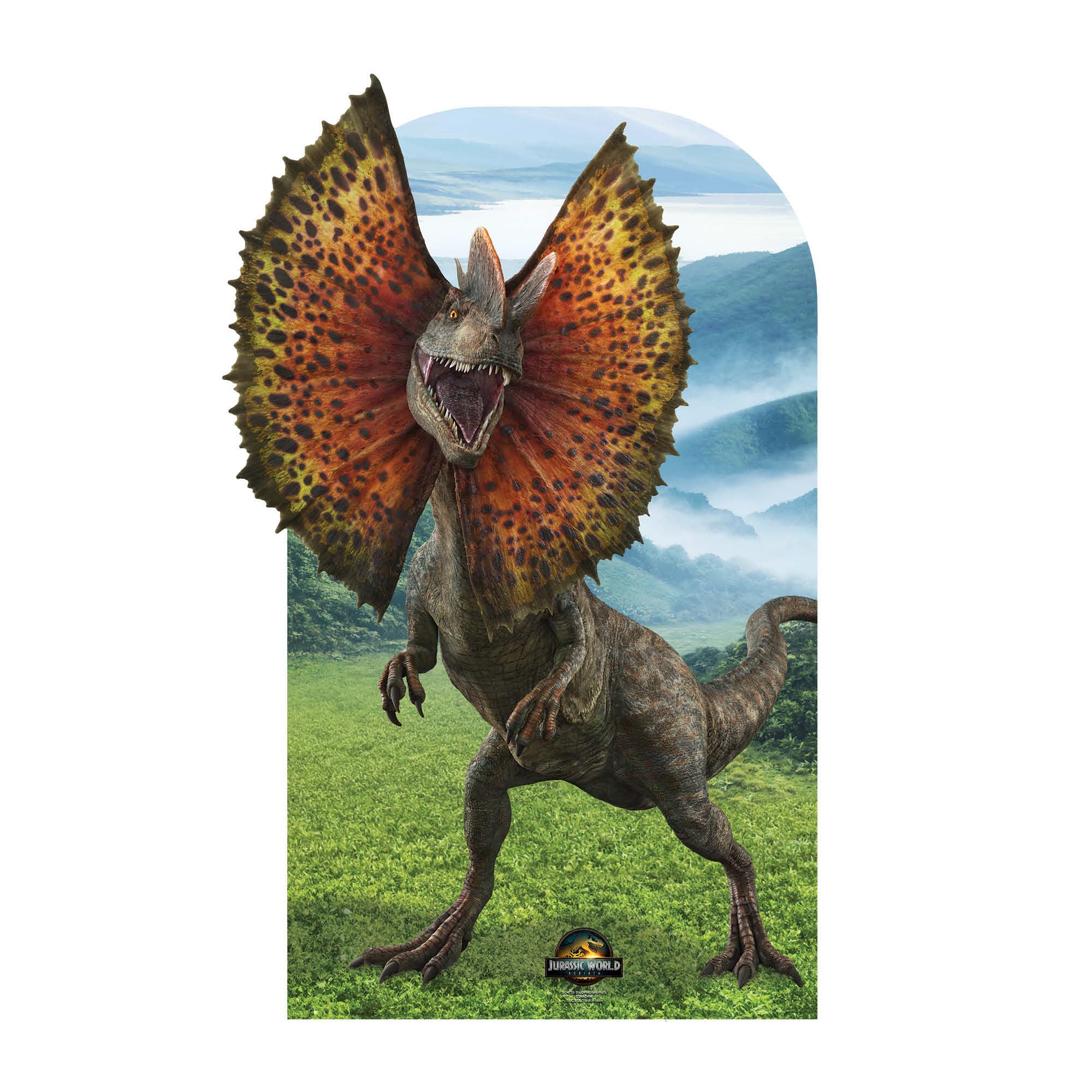 Star Cutouts SC4725 Dilophosaurus Stand-In Jurassic World Rebirth Cardboard Cutout 135cm – Interactive Dinosaur Party Photo Prop & Event Display — image 1