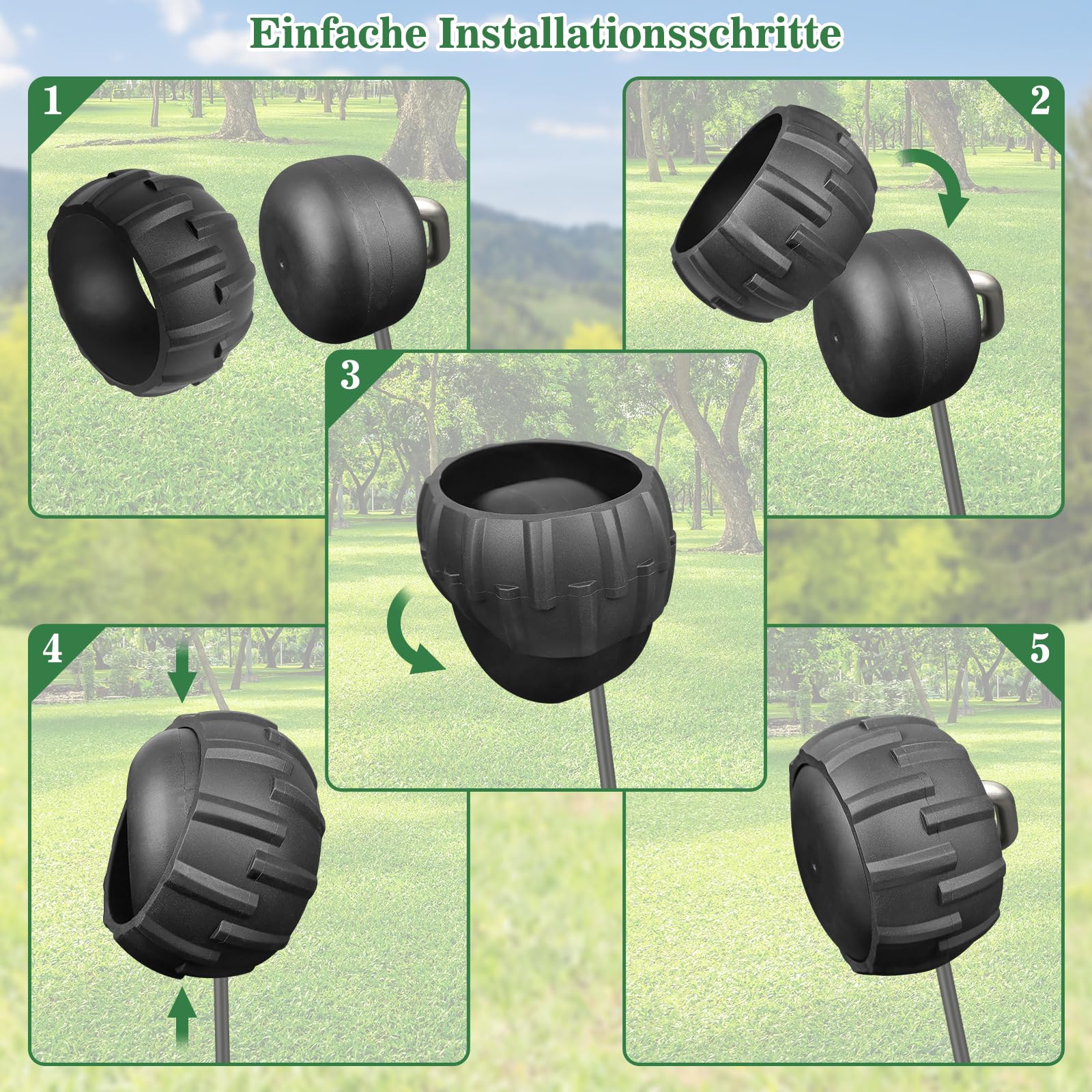 1 Protections Roue Caoutchouc - Worx Landroid M500/M700/S300