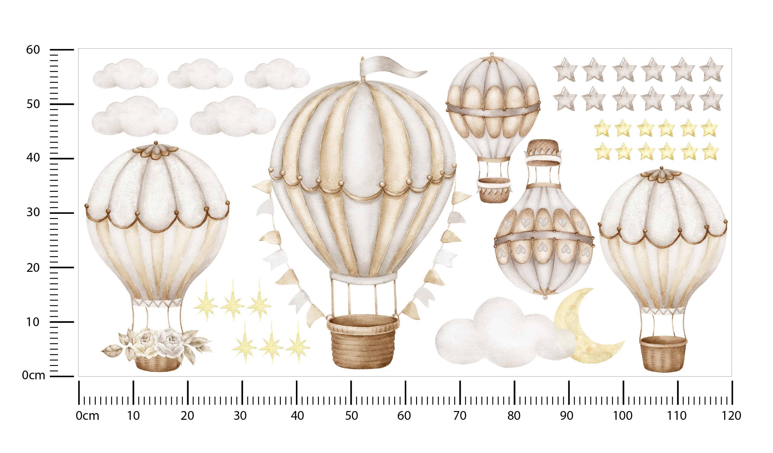 Muralo Sticker Set for Girls and Boys, Watercolour Sticker Wall Sticker Tattoo for Children's Room - Image 2