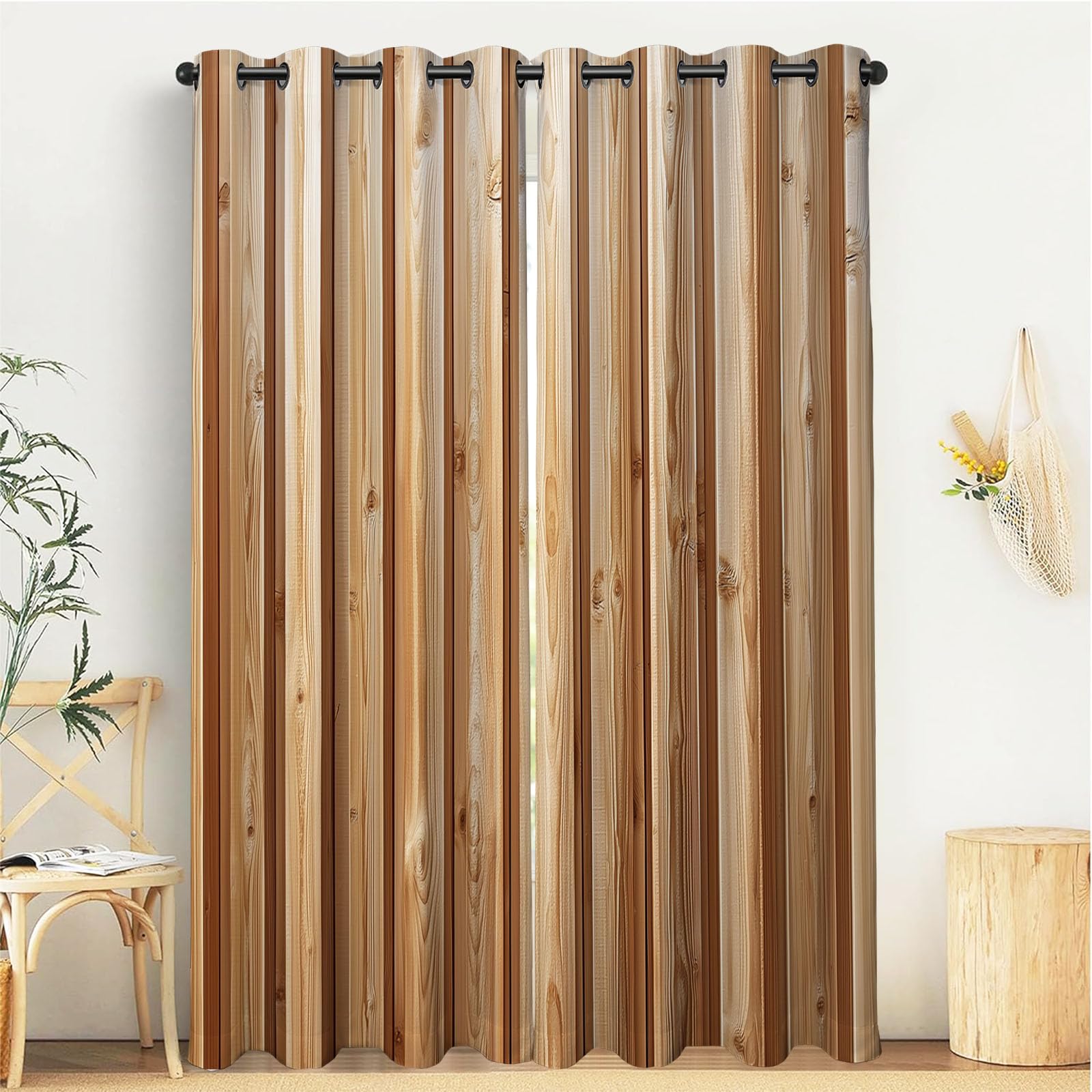 Rideaux occultant bois anti froid pour bloquer la lumière du jour