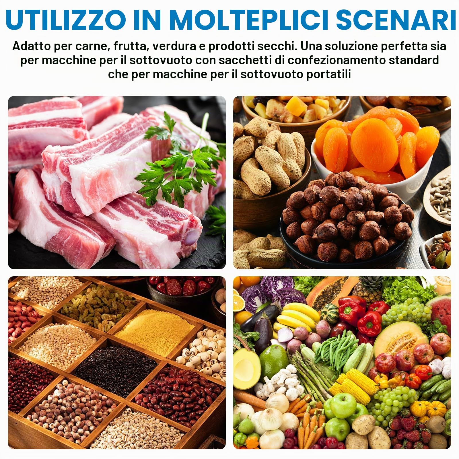 Mini macchina per sottovuoto per alimenti, macchina per sottovuoto per alimenti, macchina per sottovuoto manuale per alimenti, macchina per sottovuoto con 15 sacchetti per sottovuoto, pompa per vuoto