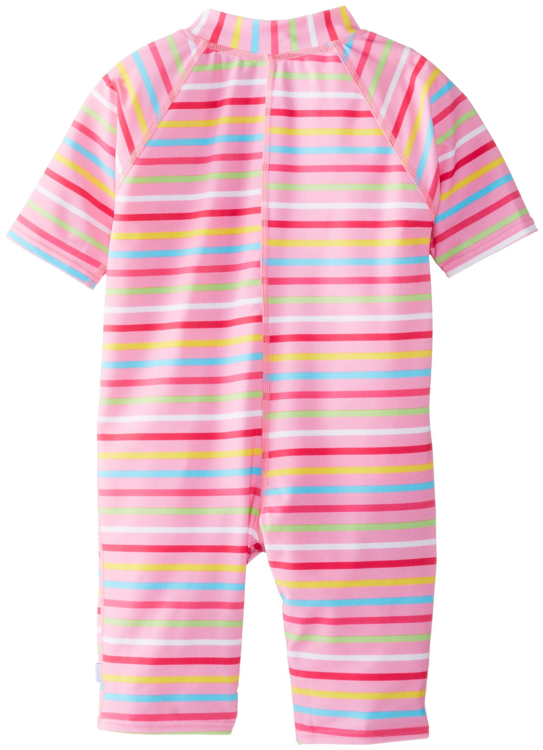 I Play One Piece Zip Sunsuit Combinaison Pièce avec Fermeture Éclair Né Fille Rose Multi Bande 6 Mois