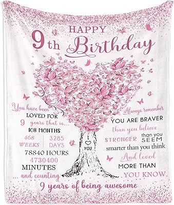 Mubpean Gifts for 9 Year Old Girls Blanket 60