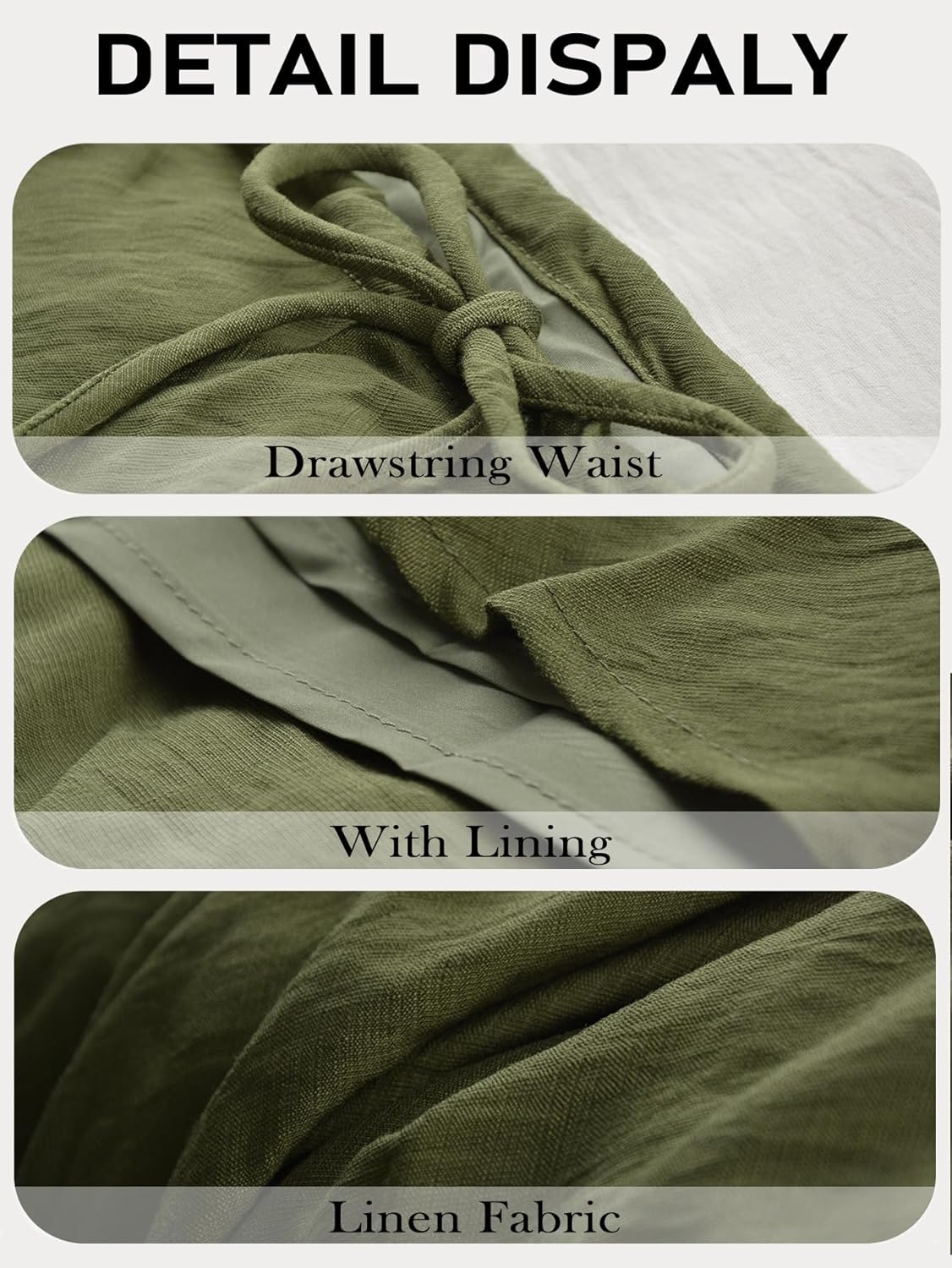 Linen Maxi Skirts with Lining Drawstring flowy Flared Long Skirts for women