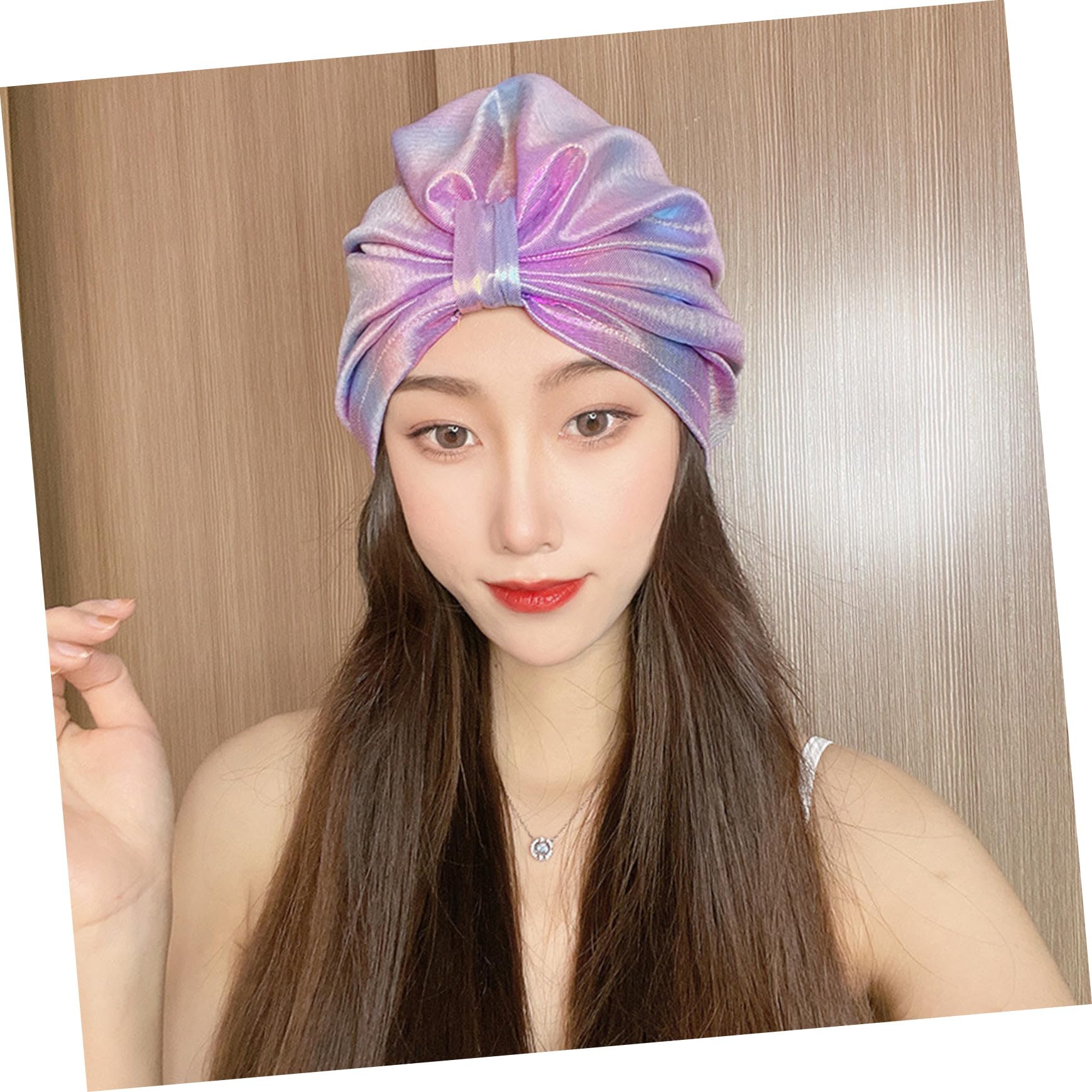 Beaupretty 4 Pièces Bonnet De Bain Bonnets De Bain pour Femmes Natation Dames Bonnet De Bain Doublé Bonnet De Douche Élastique Bonnets De Bain Femmes Filles