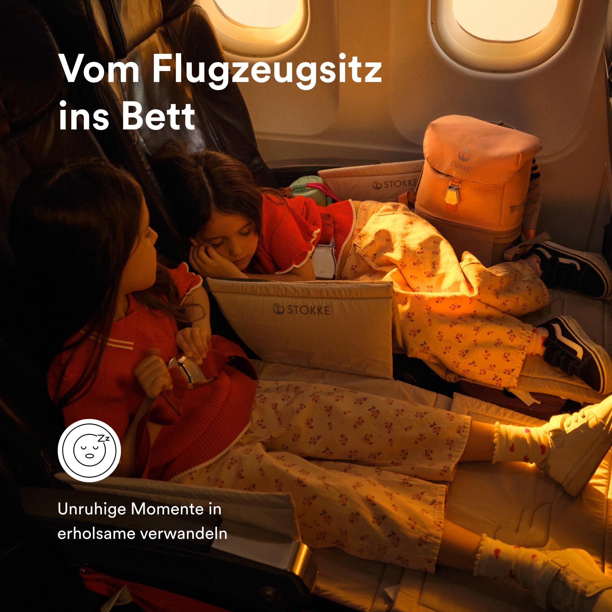 Stokke JetKids Travel Bundle, Hazy Lilac - Enthält den BedBox Aufsitzkoffer & das Backpack - Ideal für Kinder von 2-7 Jahren (bis 35 kg)