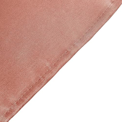 Miniatura 3 de Efavormart - Servilletas de lino satinado de terracota de 20 x 20 pulgadas para decoración de bodas, cumpleaños, restaurantes, fiestas, 25 unidades