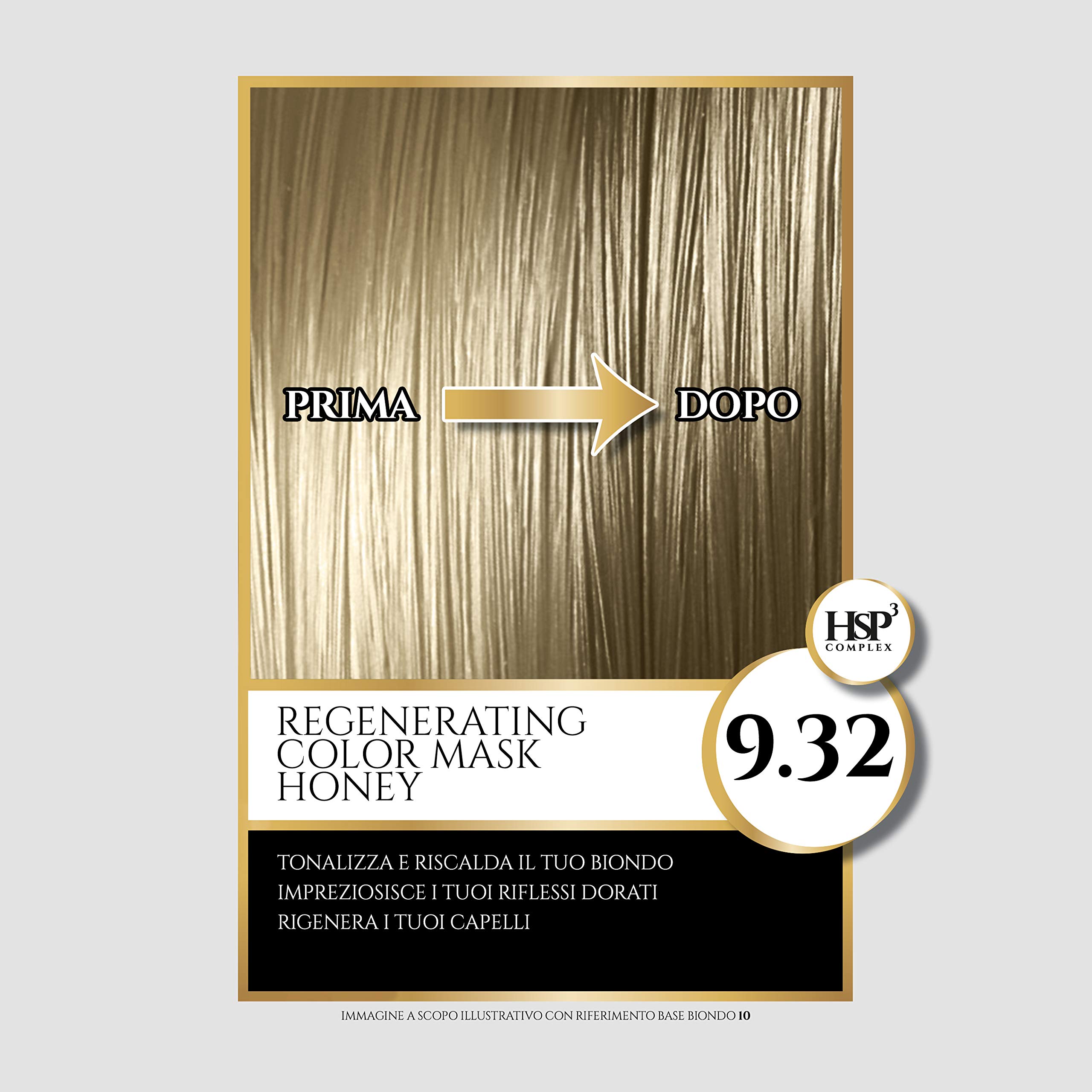 OP|BLONDE REGENERATING COLOR MASK HONEY 9.32, 250 ml masque capillaire ravive la couleur traitement éclairant professionnel pour la couleur des cheveux blond miel pour les cheveux teints ou naturels
