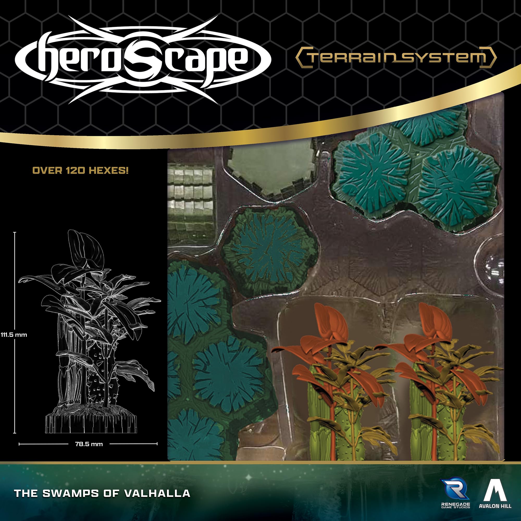 Heroscape: The Swamps of Valhalla Terrain Expansion - Dodatek do gry planszowej - Strategiczny teren bagienny - Heroscape