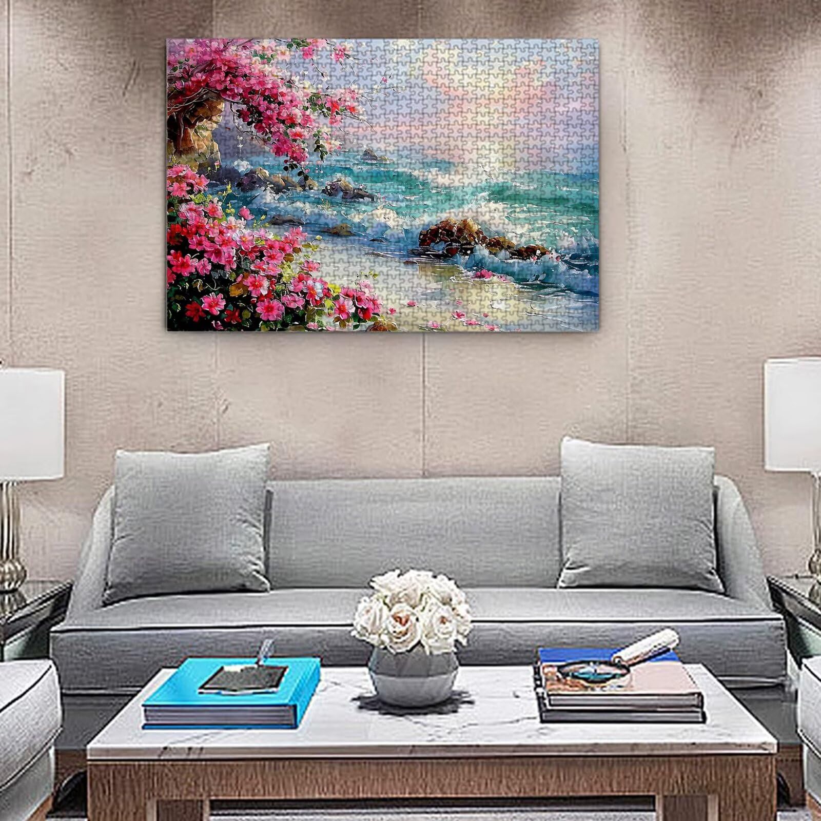 Jigsaw Puzzle, 6000 Pezzi Puzzle Classici, Oceano Puzzle Rilassamento Intelligence, Mpossibile Difficile Puzzles impegnativo per adulti Puzzles per Gioco Familiare, Regalo per Amore Amico Fiore K0F193