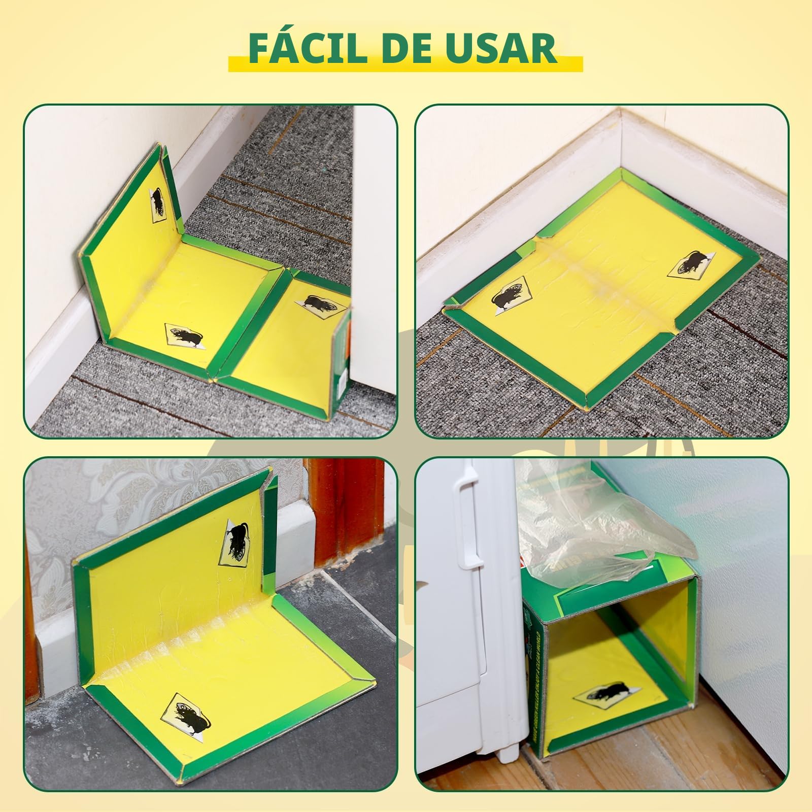 14Pcs Trampa Pegamento Ratones, Profesional Trampas para Ratones Ecológicas, Trampa Adhesiva para Ratas, Potentes Trampas para Ratas Grandes Adhesivas, Trampas Ratas Apto para Cucarachas Y Arañas