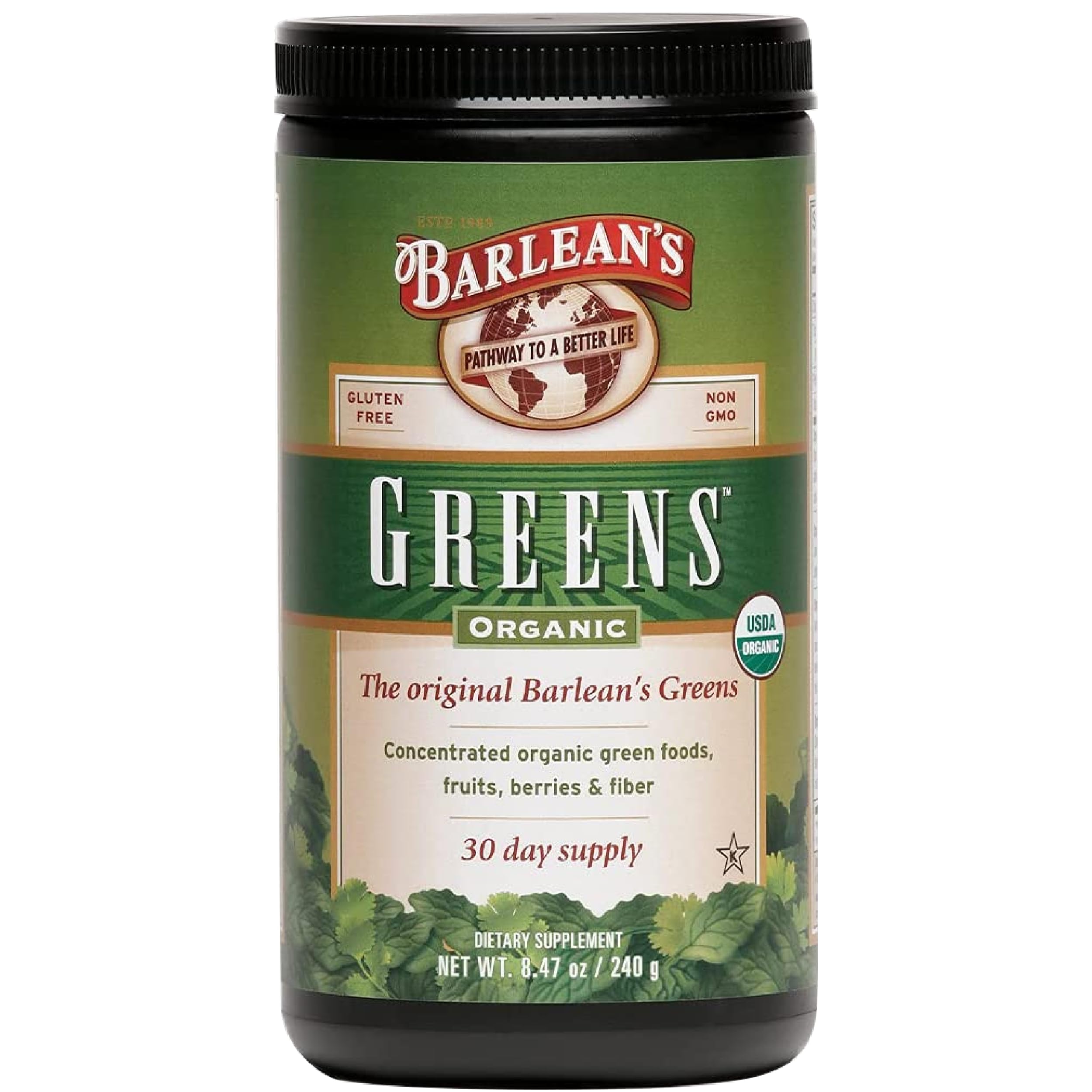Barlean's Greens Formula Powder, 9.3 oz, 264 g