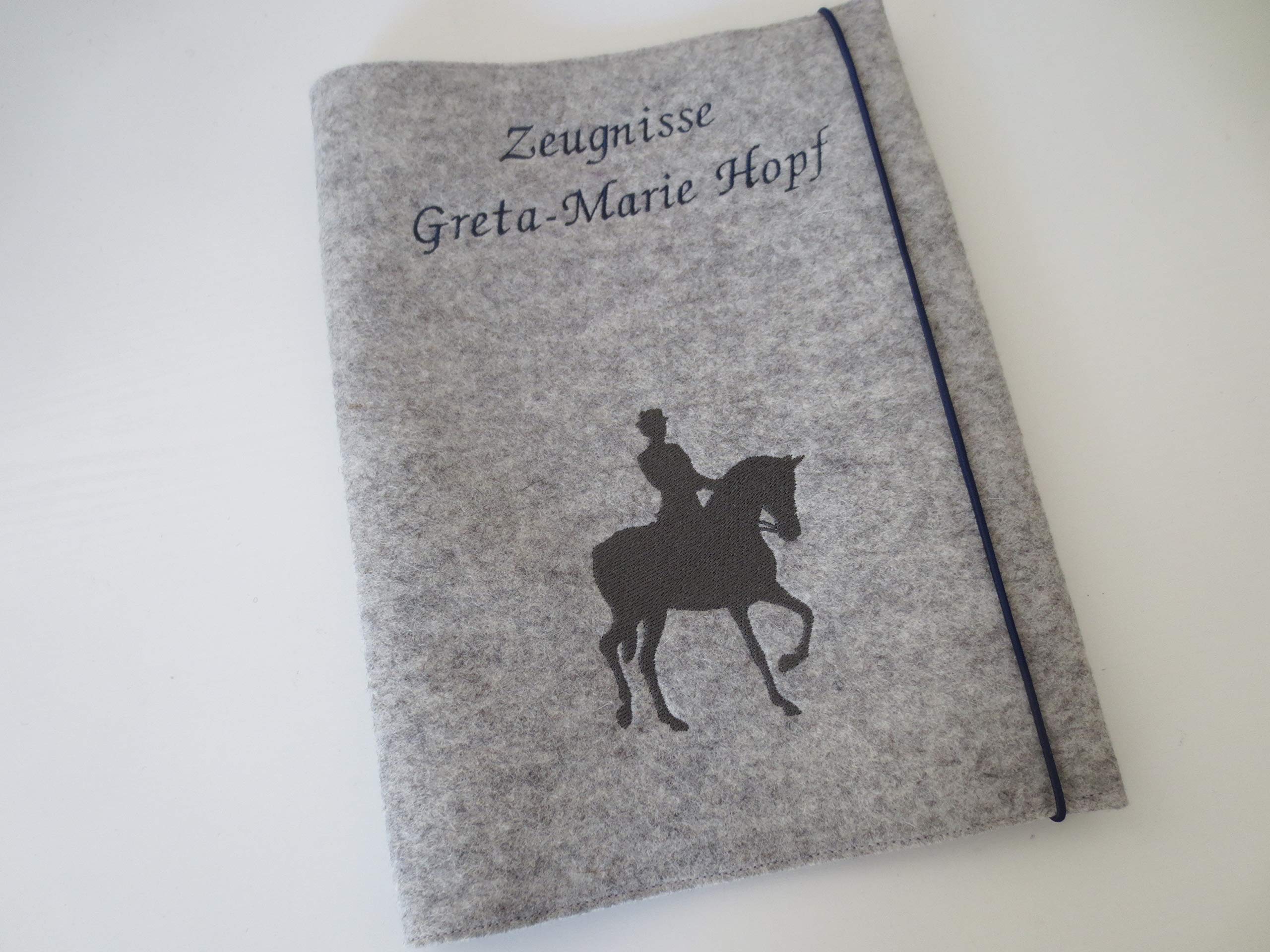 Zeugnismappe Wollfilz Mappe Zeugnisse DIN A4 Grundschule Schule
