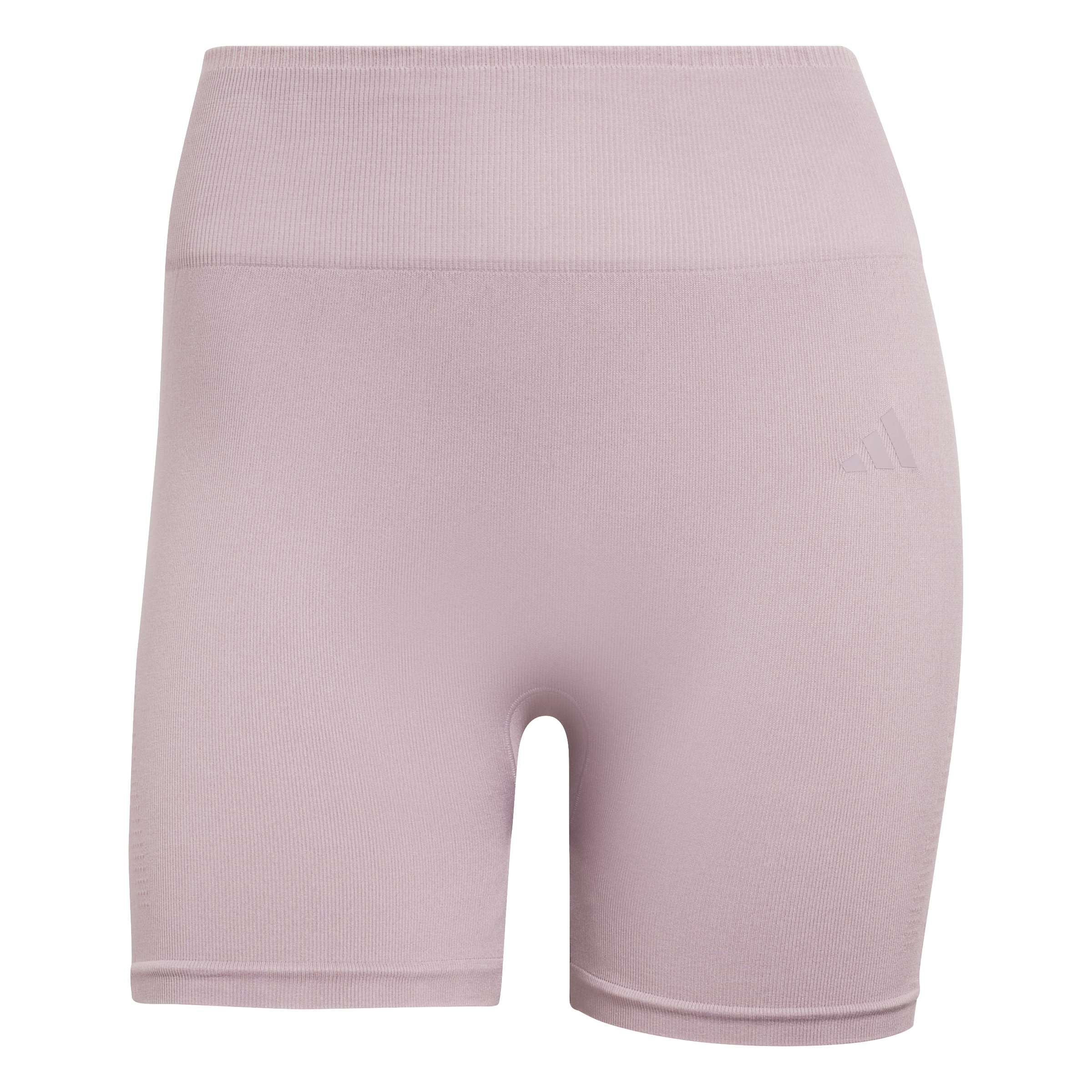 adidas Women's Workout Essentials Knit 4Inch Leggings, preloved fig, L