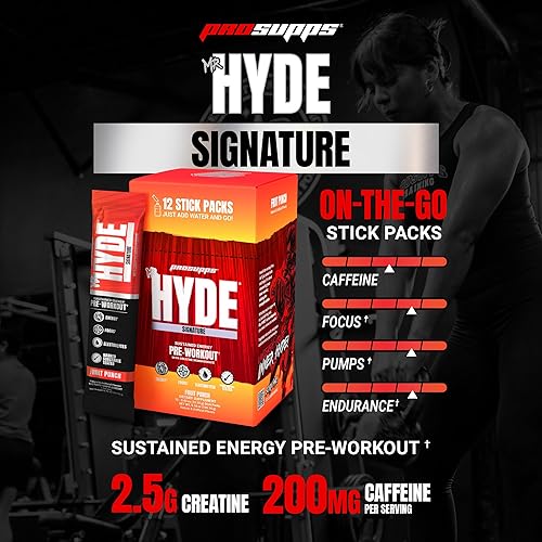 Vista 11 de ProSupps Mr. Hyde Signature Series - Bebida energética preentrenamiento, energía sostenida intensa, enfoque y bombas con beta alanina, creatina