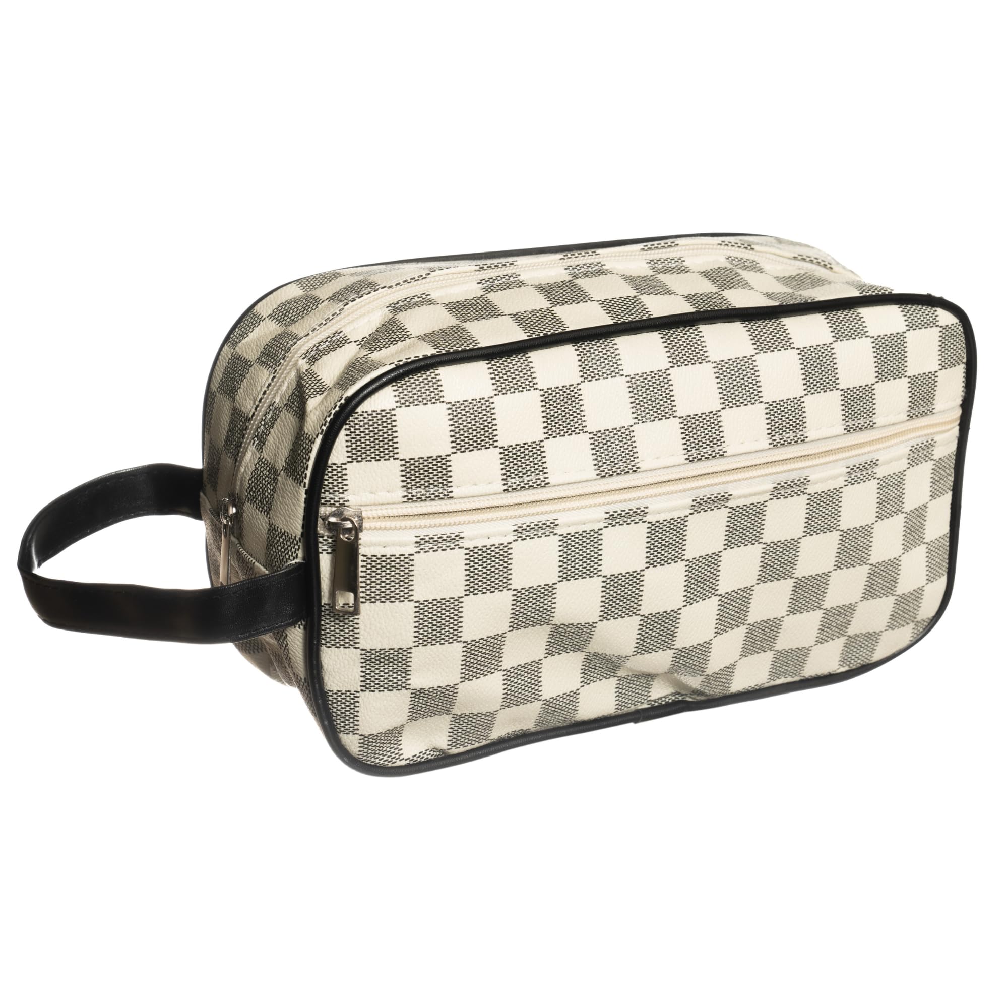 Large Capacity Pencil Case or Makeup Bag Cosmetics with Zip White